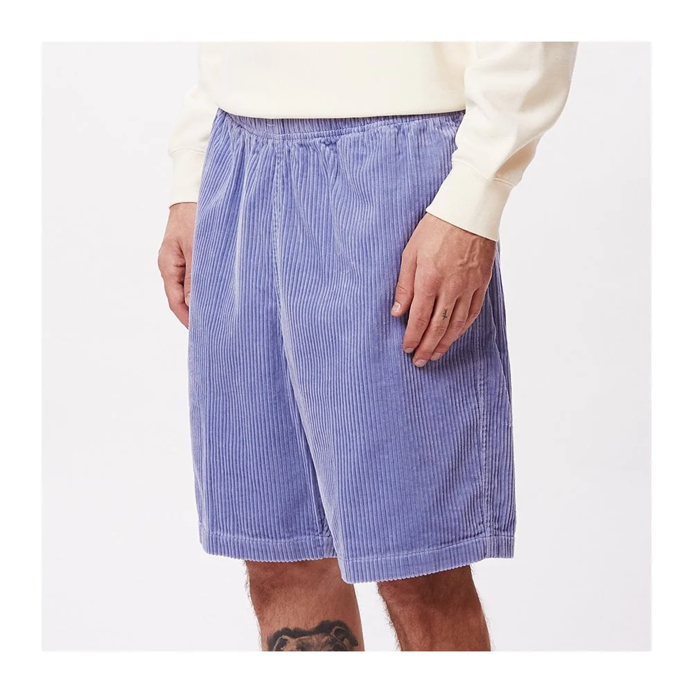 Easy Relaxed Corduroy Short - Iris Flowers - Image 2