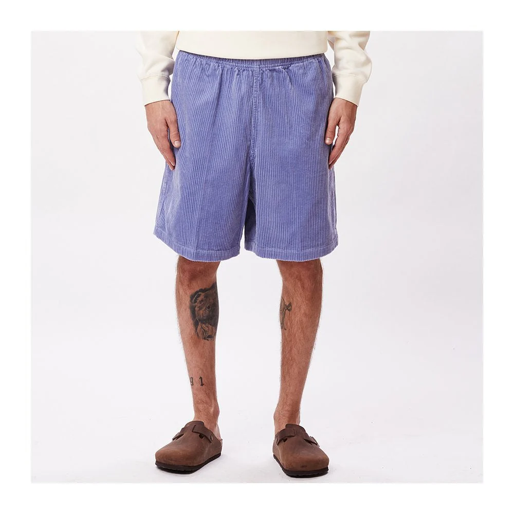 Easy Relaxed Corduroy Short - Iris Flowers - Image 3