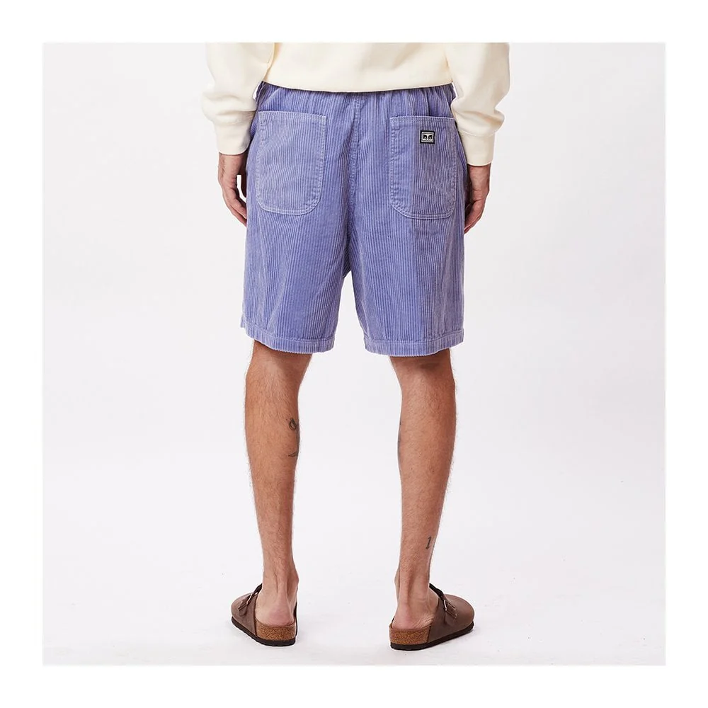 Easy Relaxed Corduroy Short - Iris Flowers - Image 4