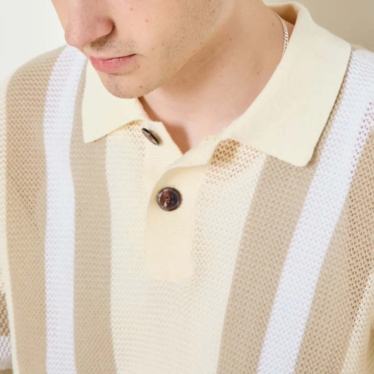 Seth Polo Sweater - Unbleached Multi - Image 5