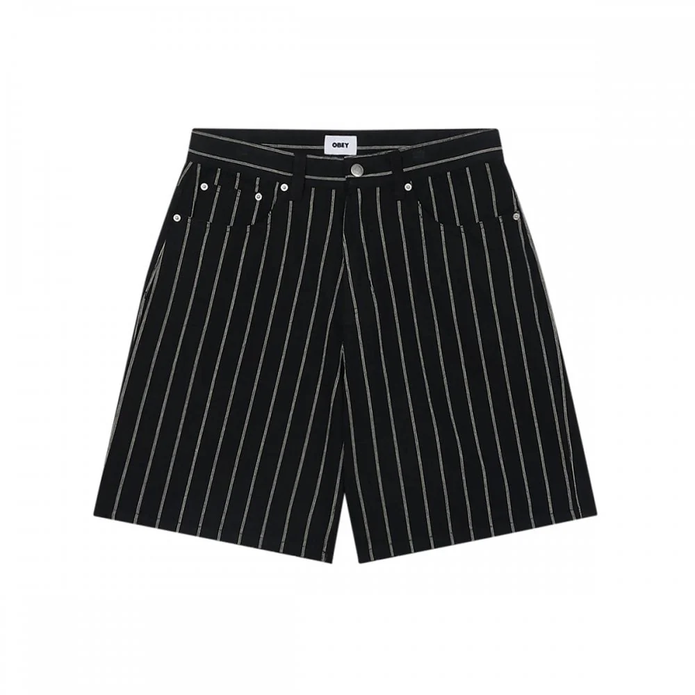 Stripe Baggy Denim Short
