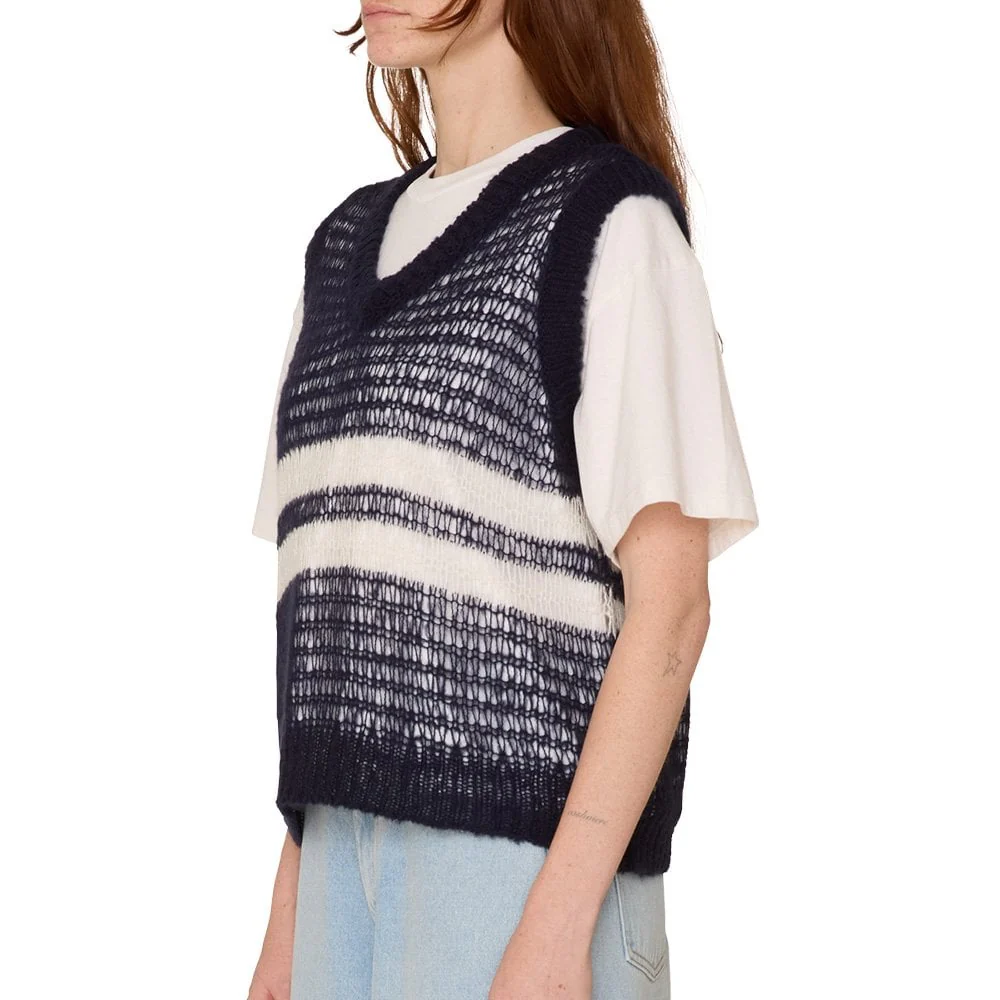 Women's Oona Sweater Vest, Navy - Image 2