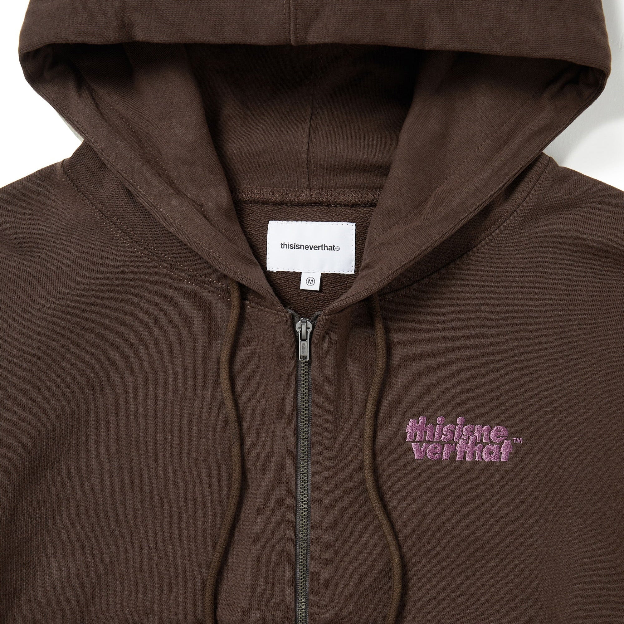 OL-Logo W' Zip Up Hoodie - Dark Chocolate - Image 3