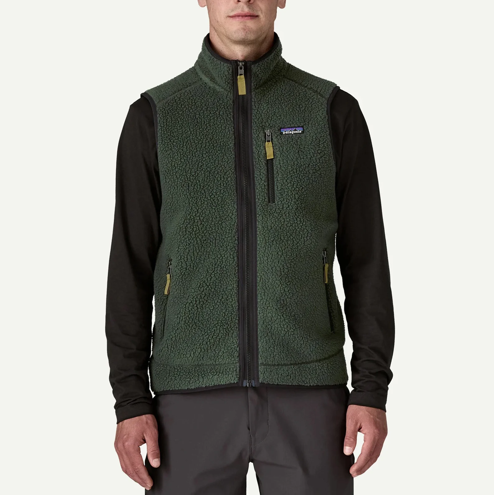 Men's Retro Pile Vest - Old Growth Green - Image 2