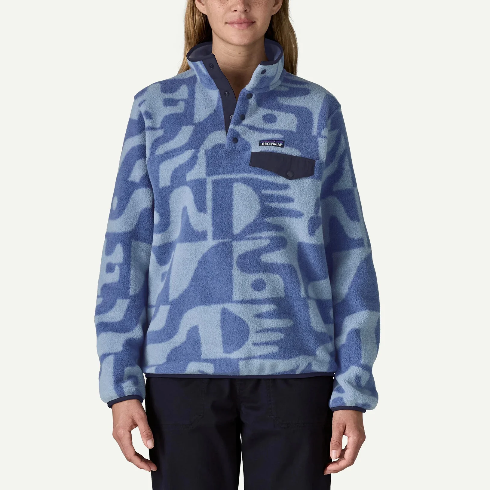 Women's Lightweight Synch Snap-T Pullover - Mother Tree / Barnacle Blue - Image 2
