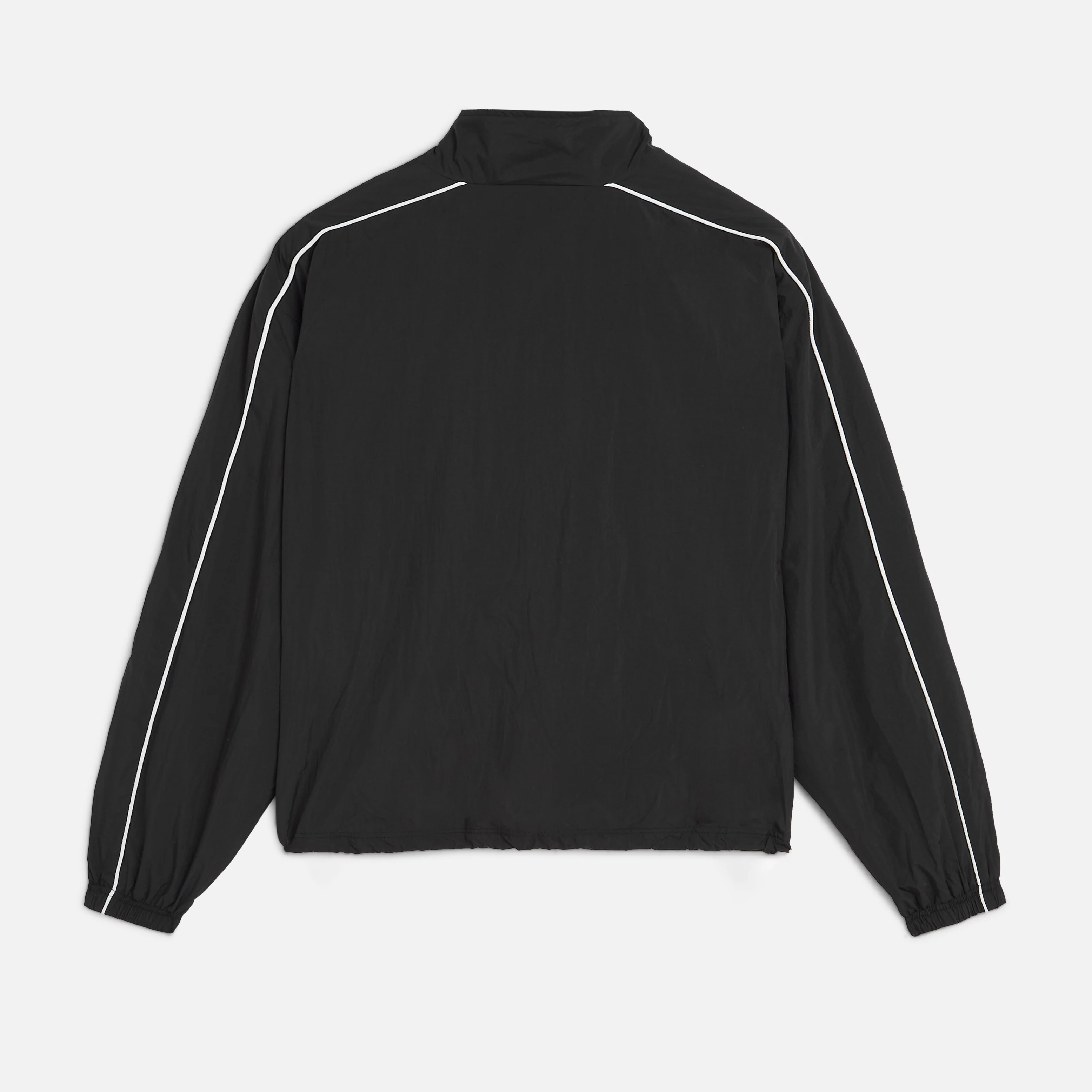 Athletic Nylon Track Jacket - Black - Image 3