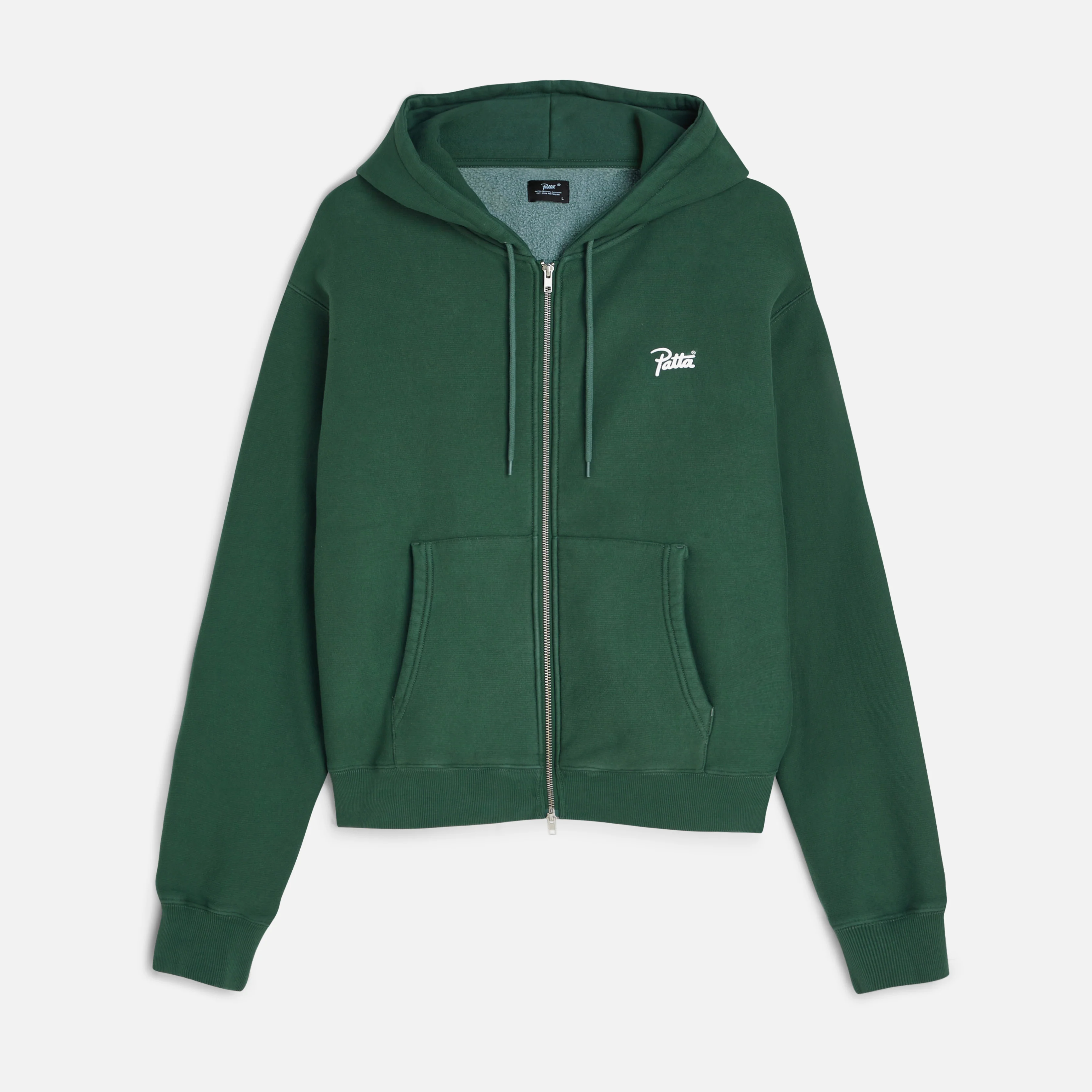 Classic Zip Up Hooded Sweater - Bistro Green
