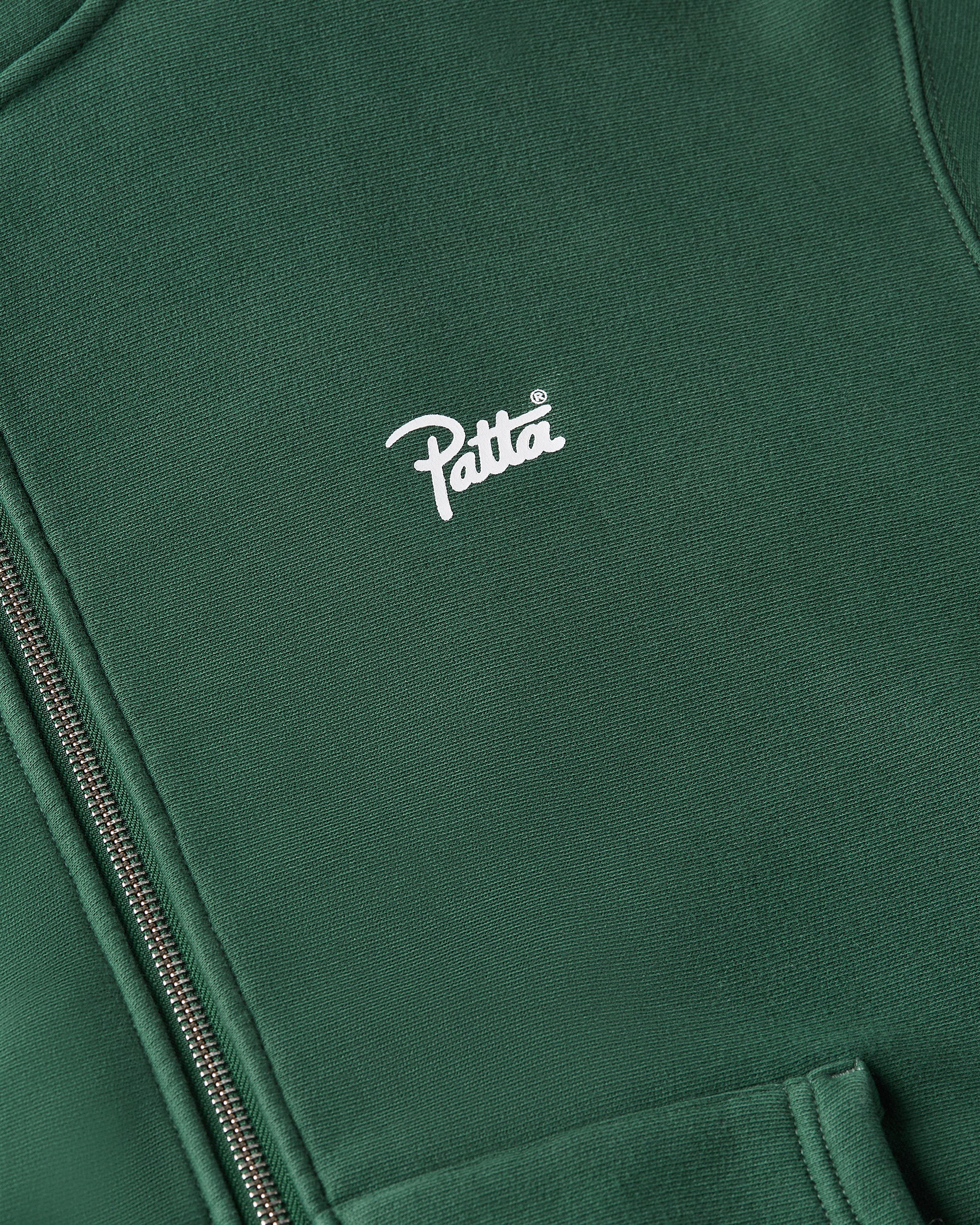 Classic Zip Up Hooded Sweater - Bistro Green - Image 5