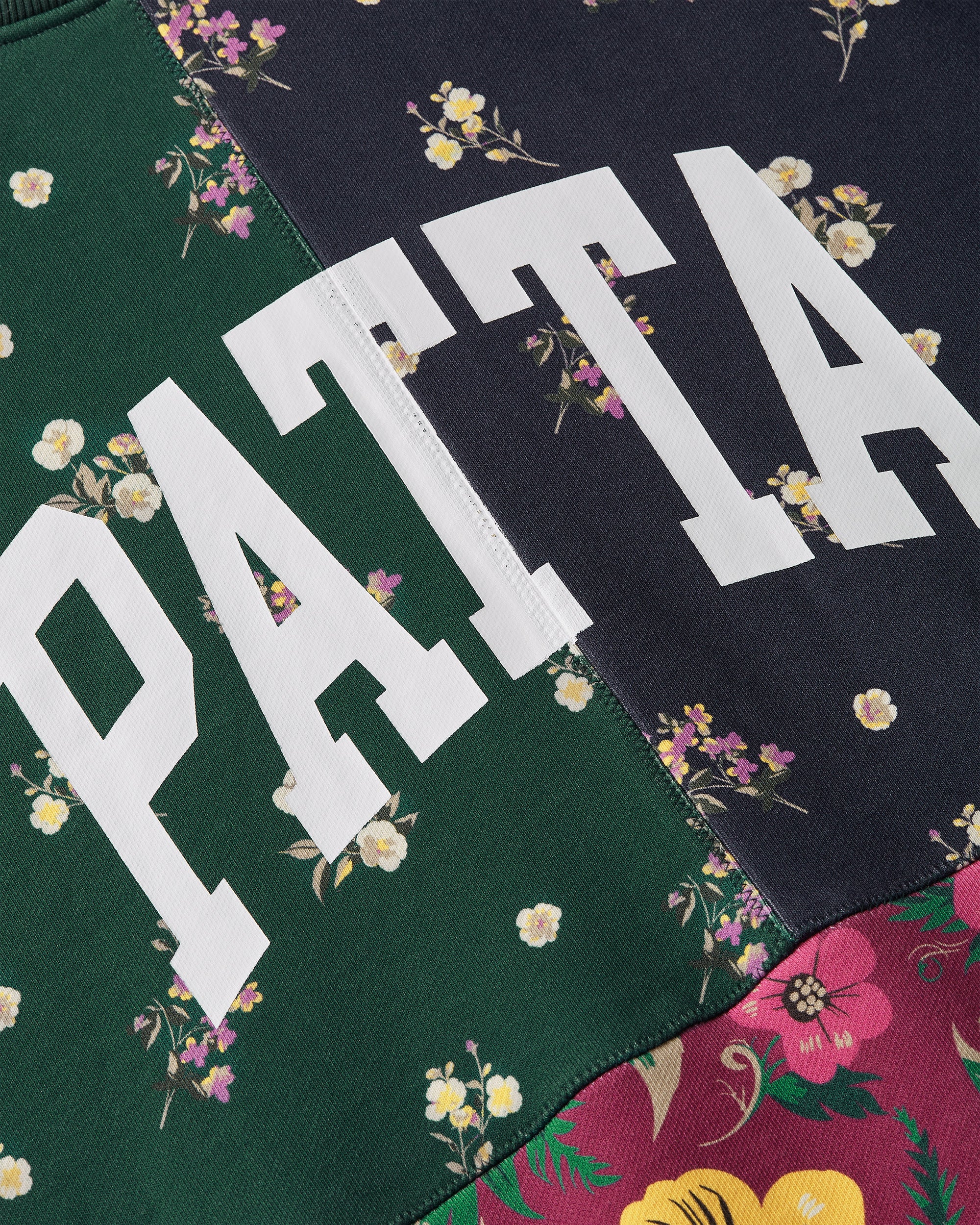 Floral Patchwork Hooded Sweater - Multi - Image 6