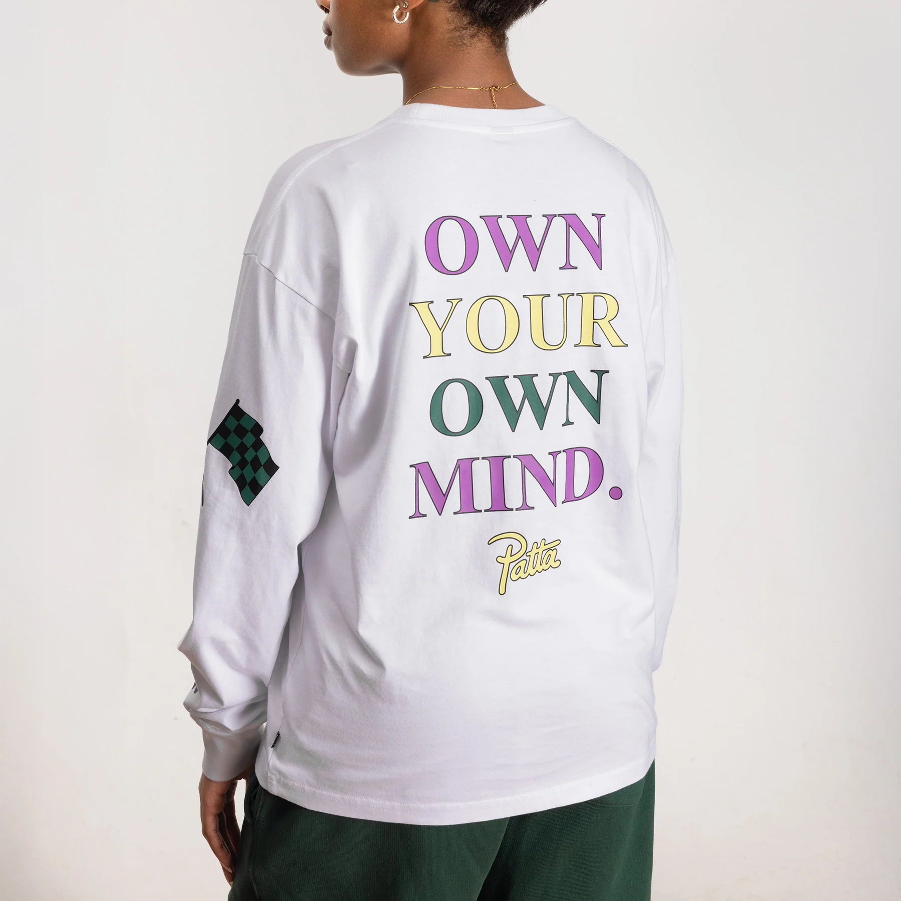Own Your Own Mind Long Sleeve T-shirt - White - Image 4