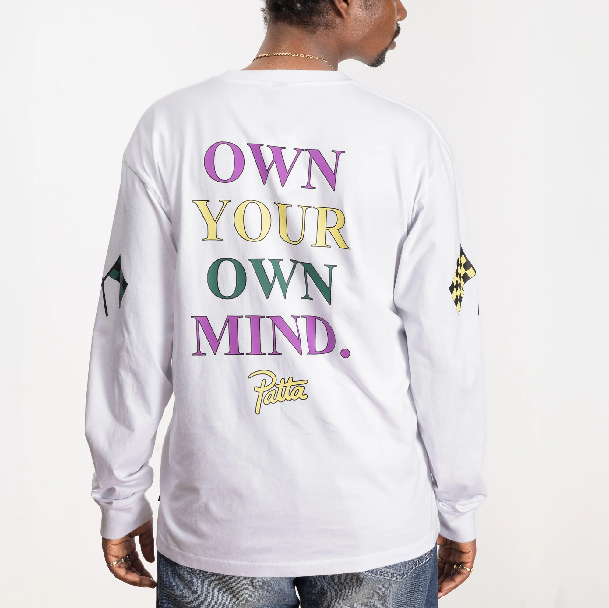 Own Your Own Mind Long Sleeve T-shirt - White - Image 5