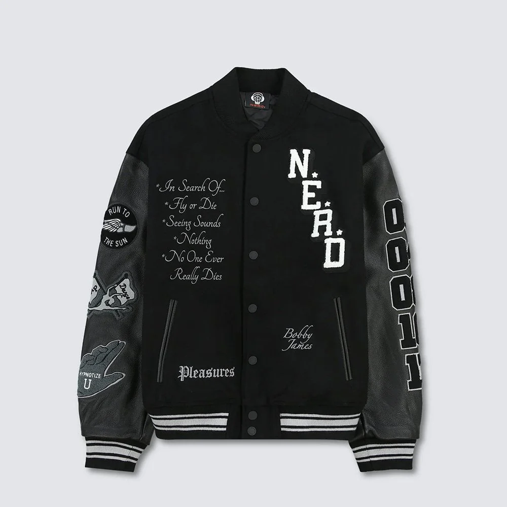 N.E.R.D. Nerd Varsity Jacket - Black