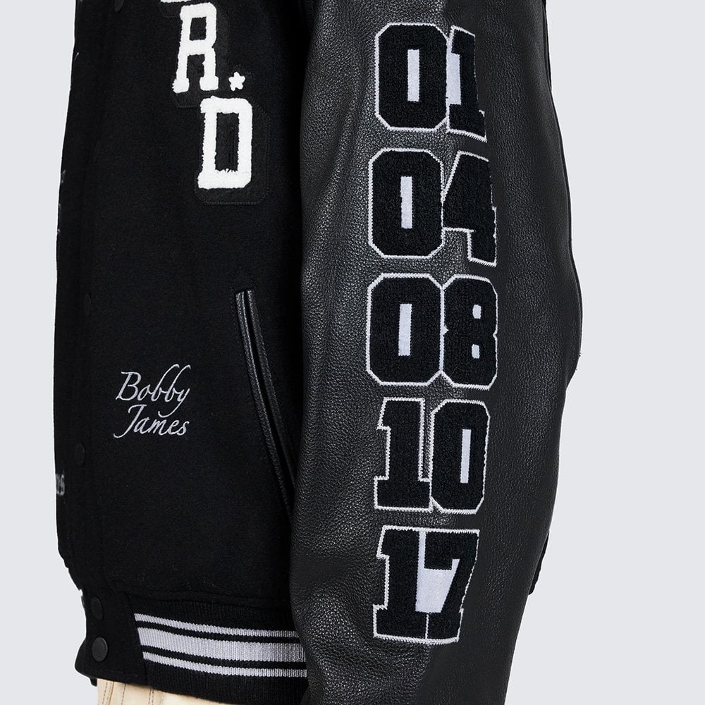 N.E.R.D. Nerd Varsity Jacket - Black - Image 6