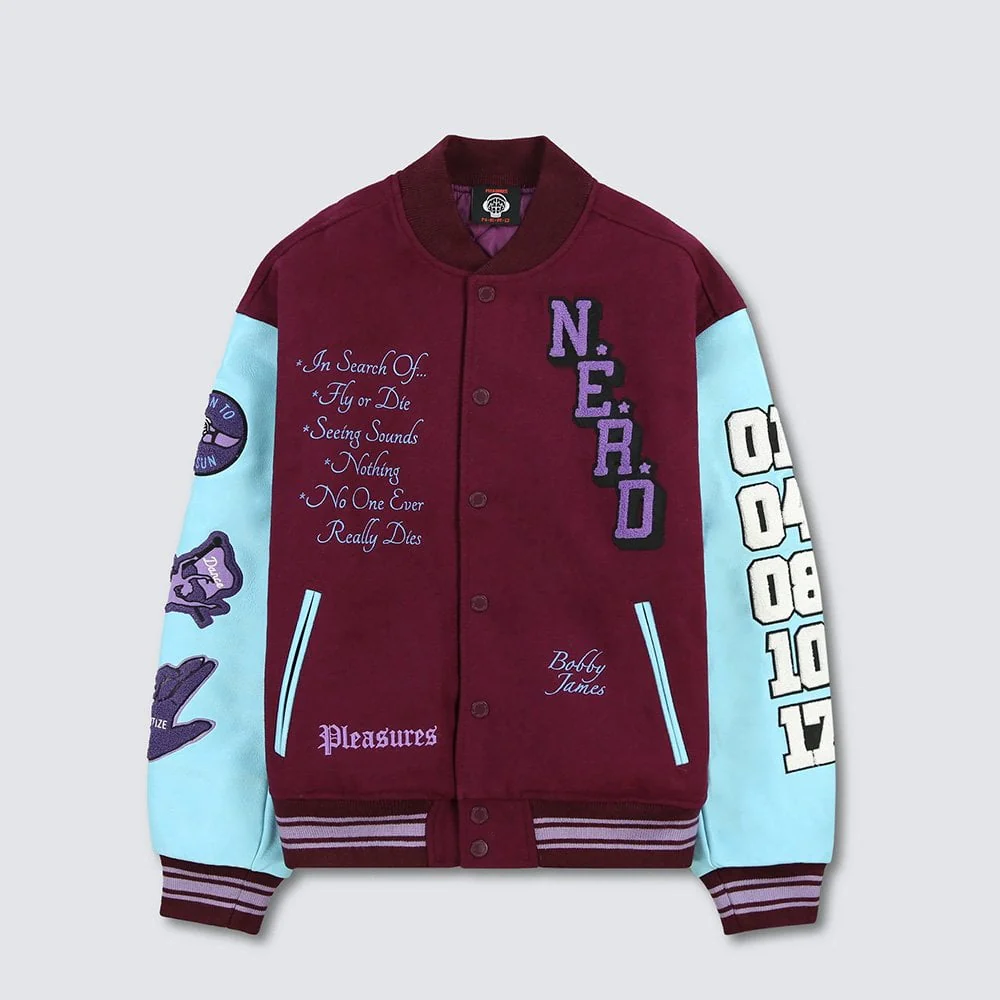 N.E.R.D. Nerd Varsity Jacket - Purple - Image 2