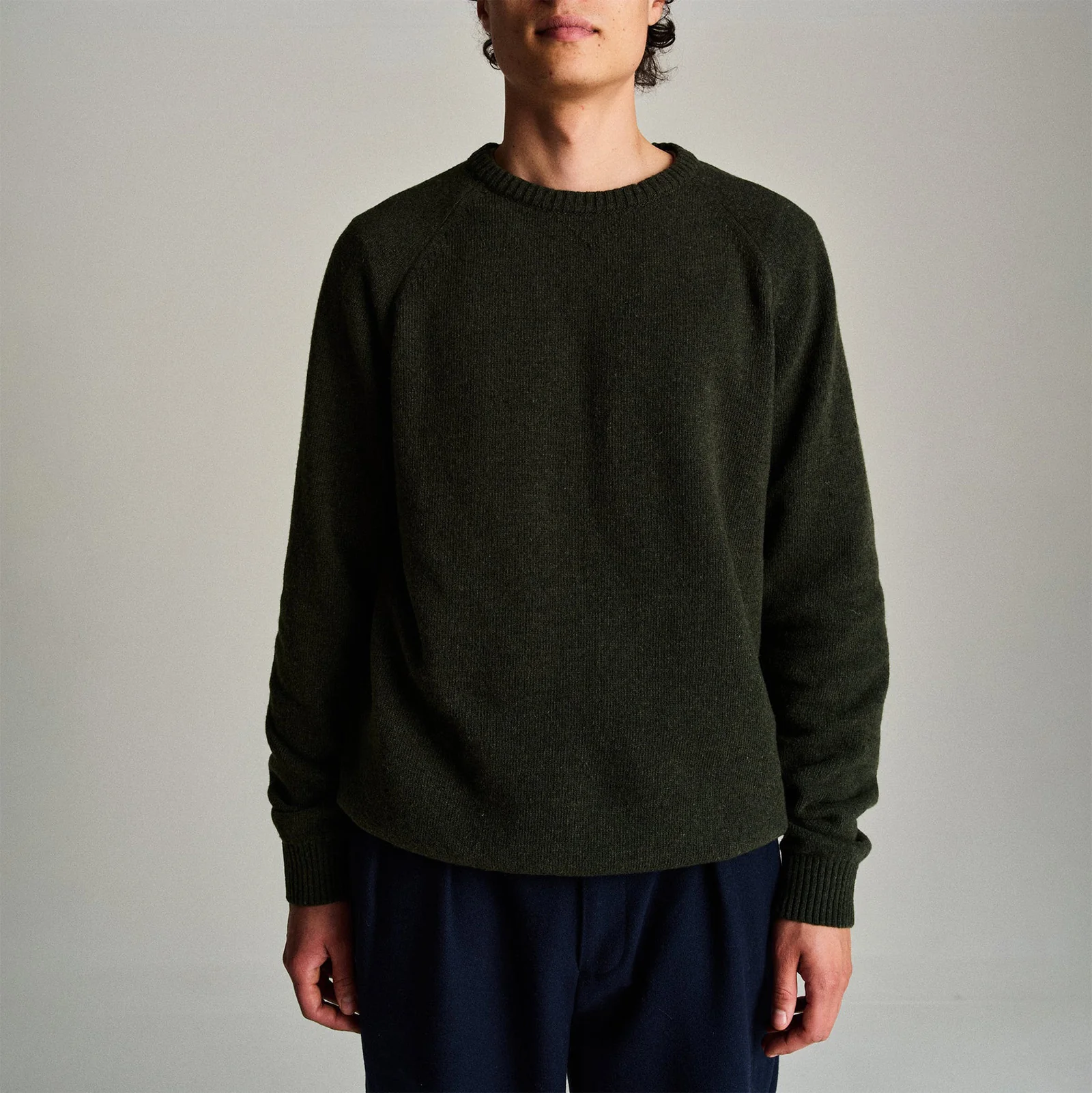 Knitted Elbow Crewneck - Duffel Green - Image 3