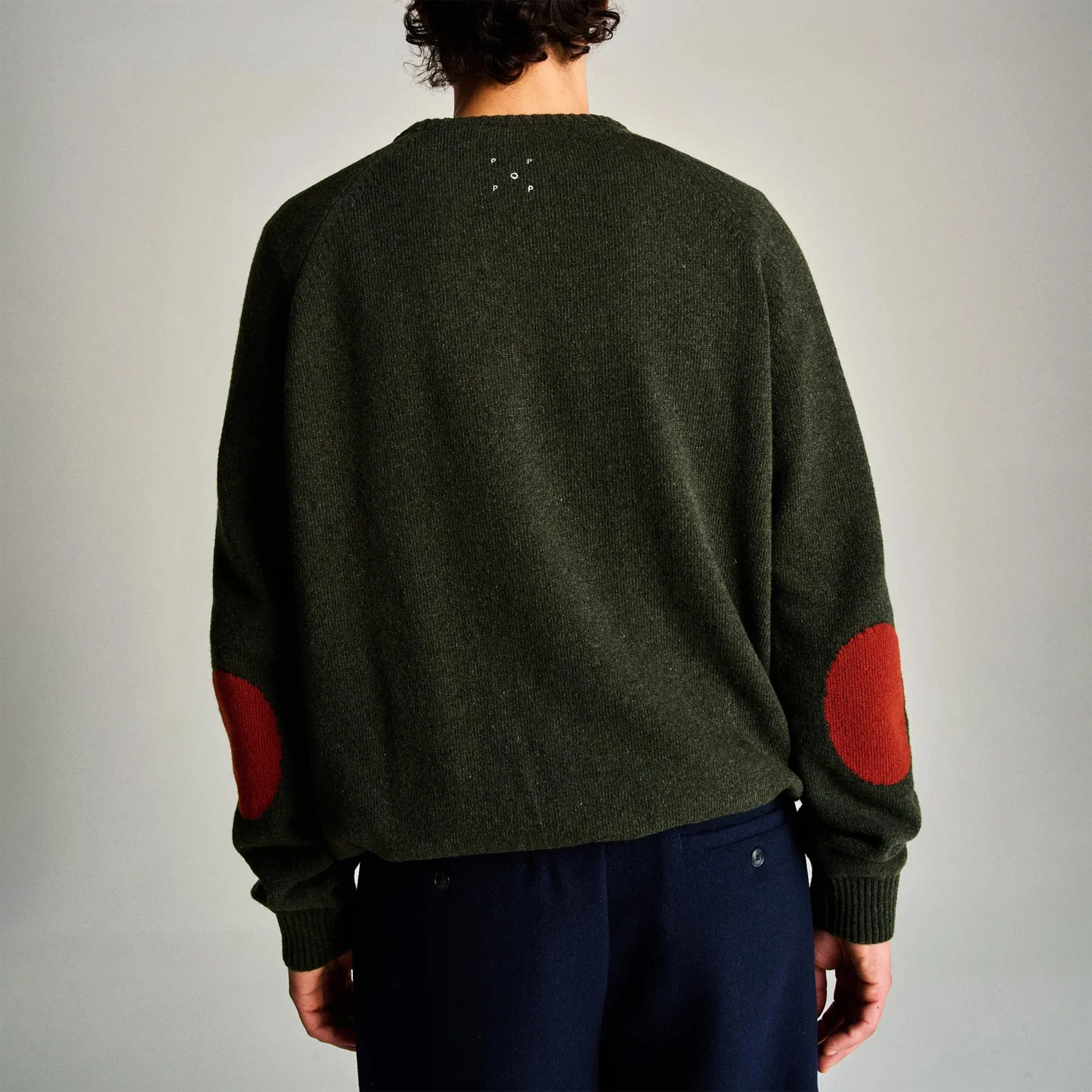 Knitted Elbow Crewneck - Duffel Green - Image 4