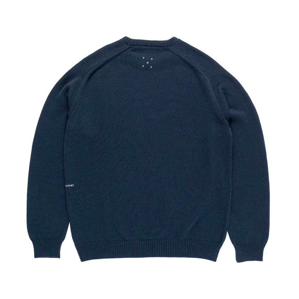 Knitted Joy Crewneck - Navy - Image 2