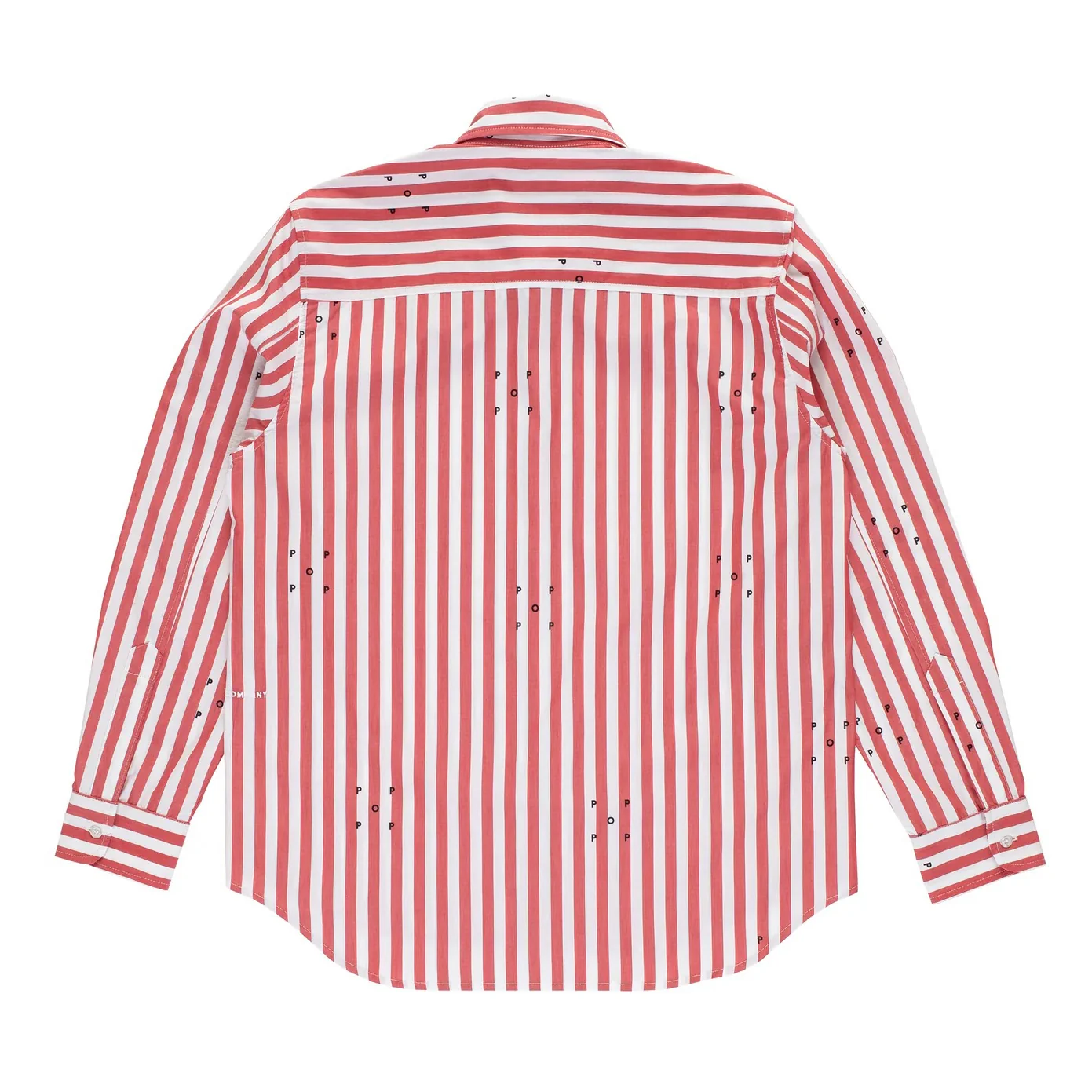 Logos Stripe Shirt - Earth Red / White - Image 2