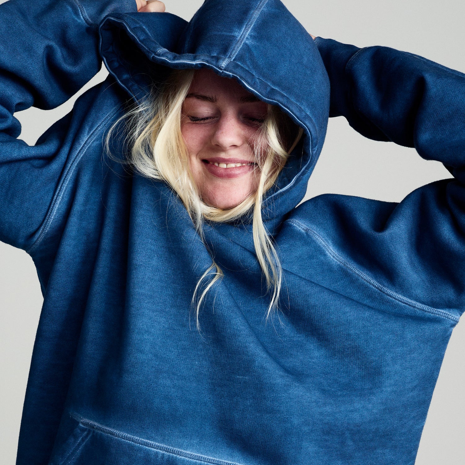Stencil Logo Hooded Sweat - Navy - Image 4