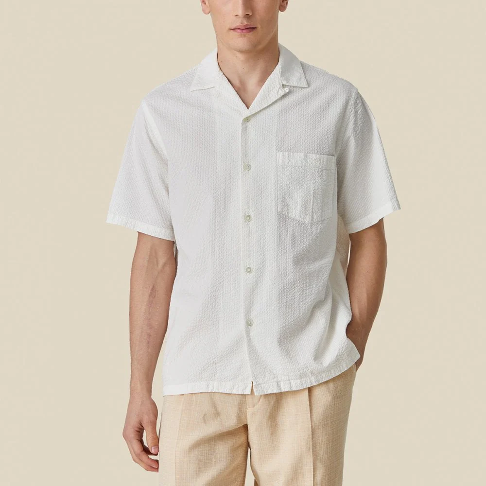 Atlantico Camp Collar Shirt - White