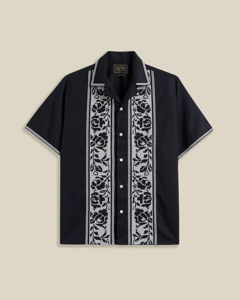 Cross Stitch Shirt - Black - Image 4
