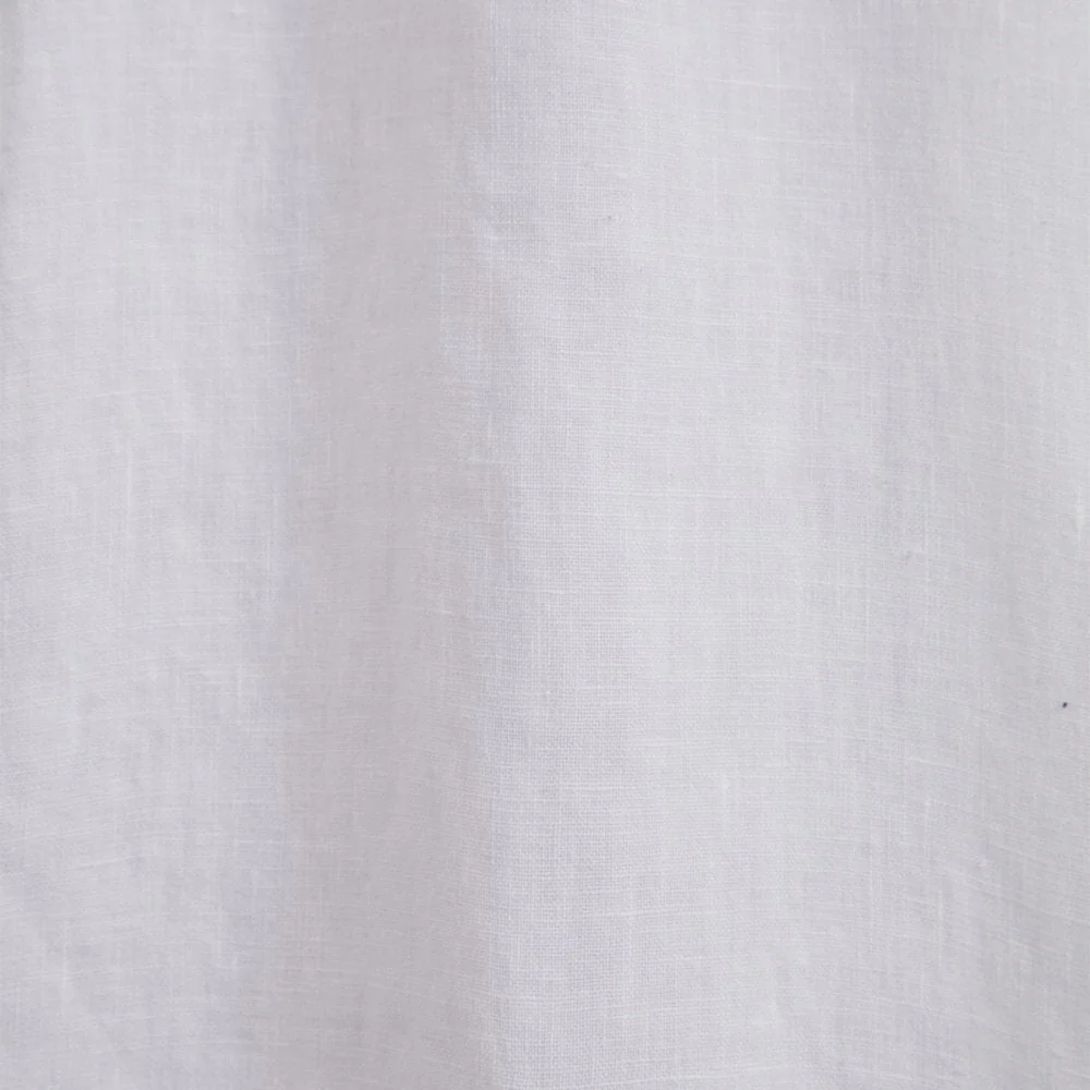 Linen Camp Collar Shirt 25 - White - Image 5