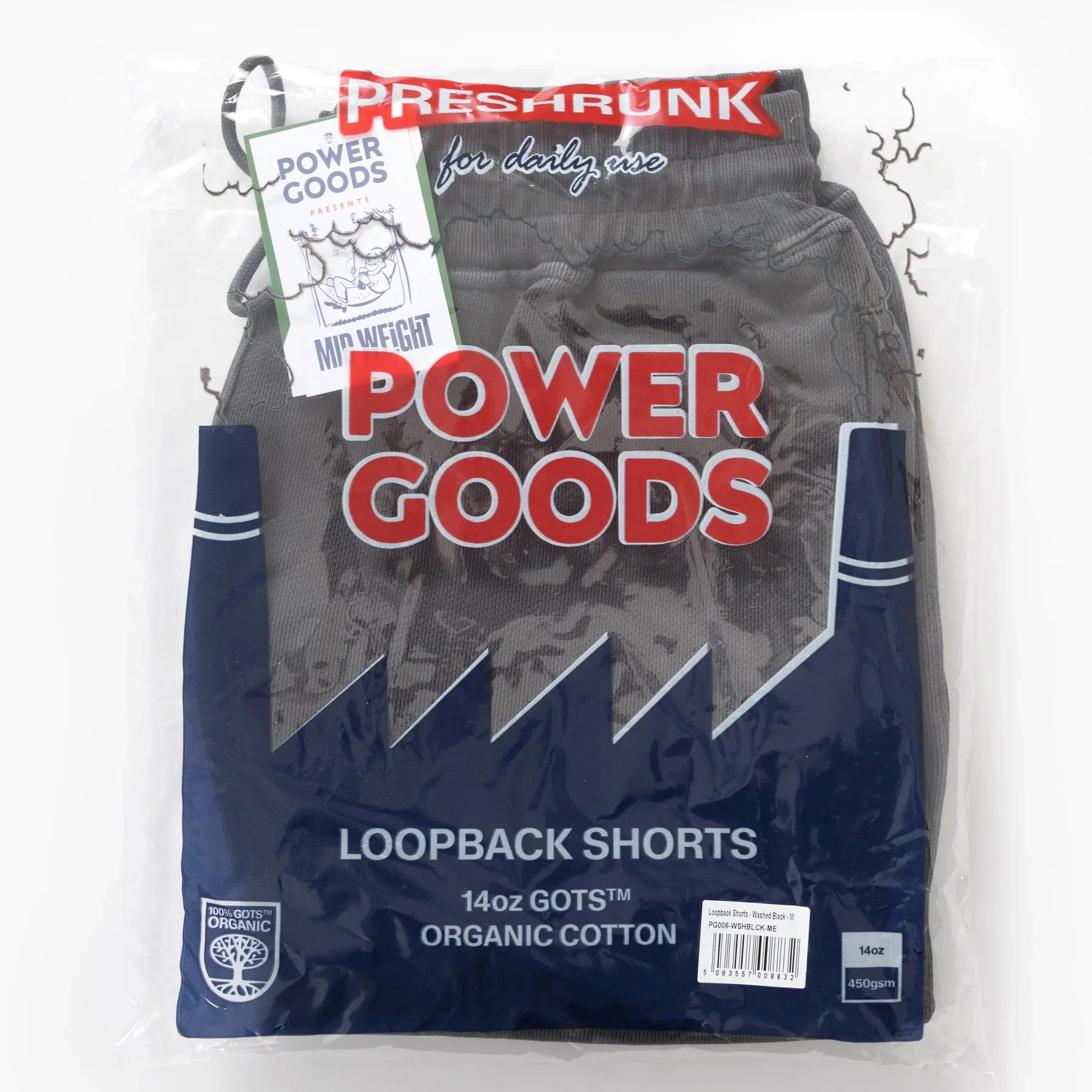 Loopback Sweat Shorts - Washed Black - Image 3