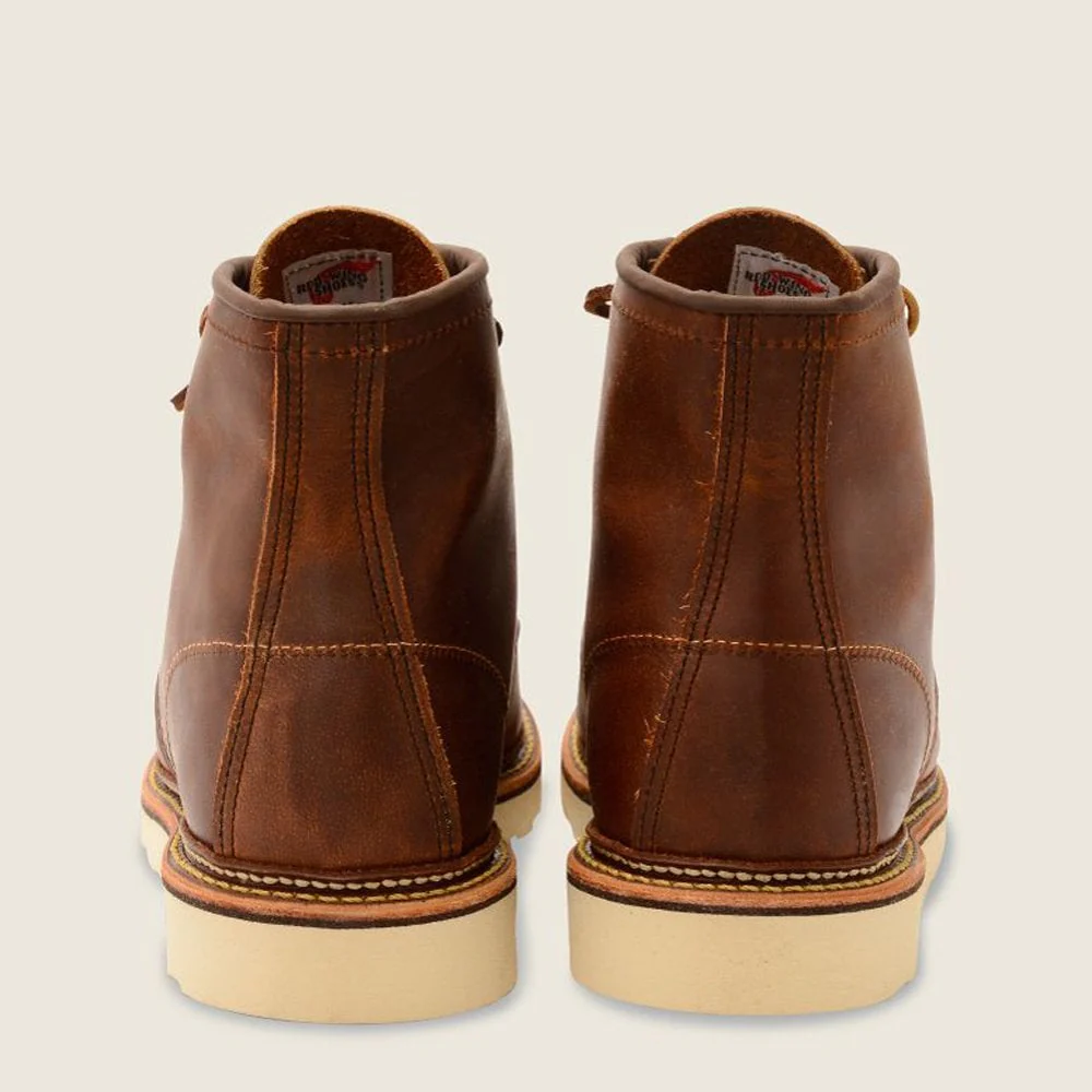1907 Men's 6" Classic Moc Toe Boot - Copper Rough & Tough Leather - Image 3