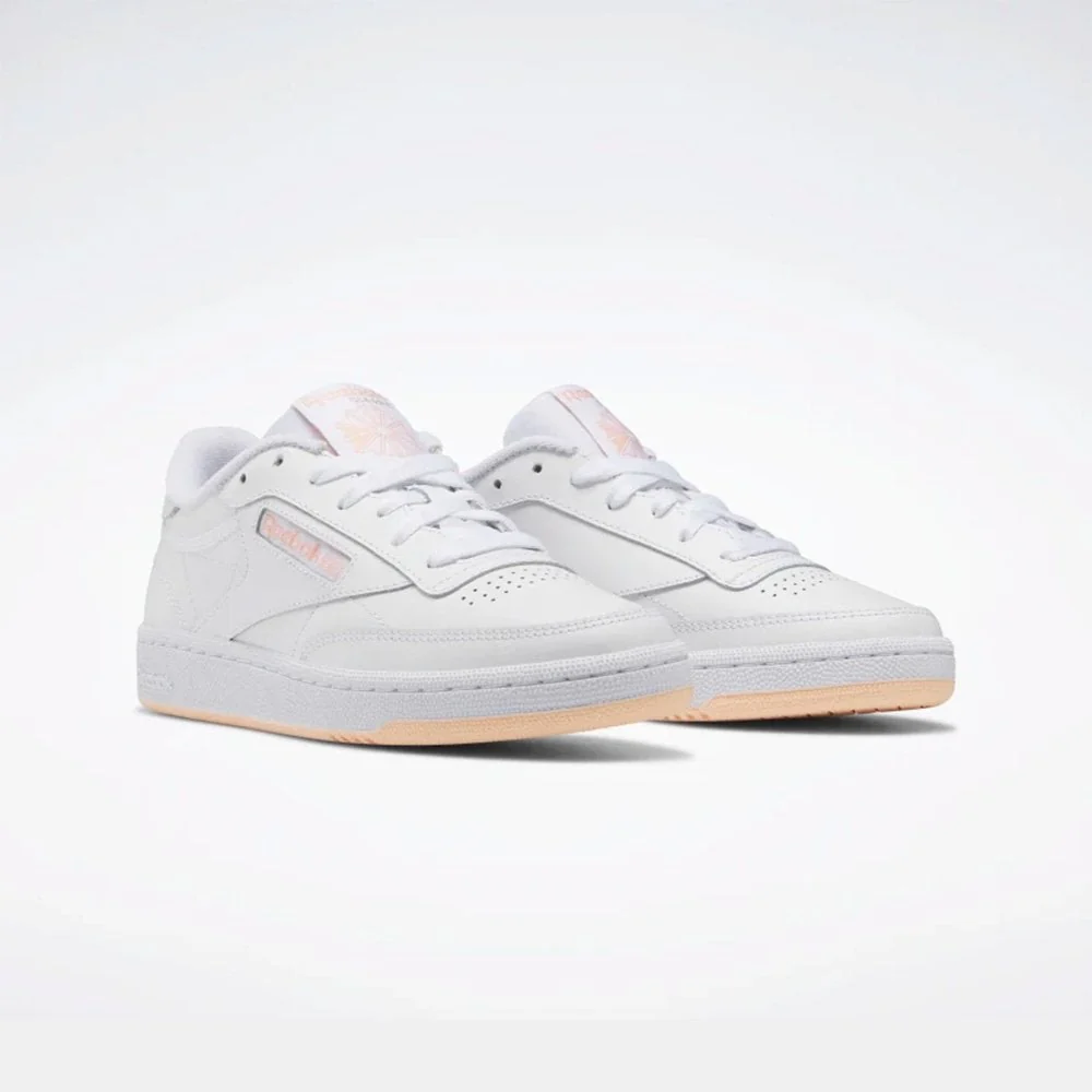 Club C 85 Women - Cloud White / Cloud White / Aura Orange - Image 4