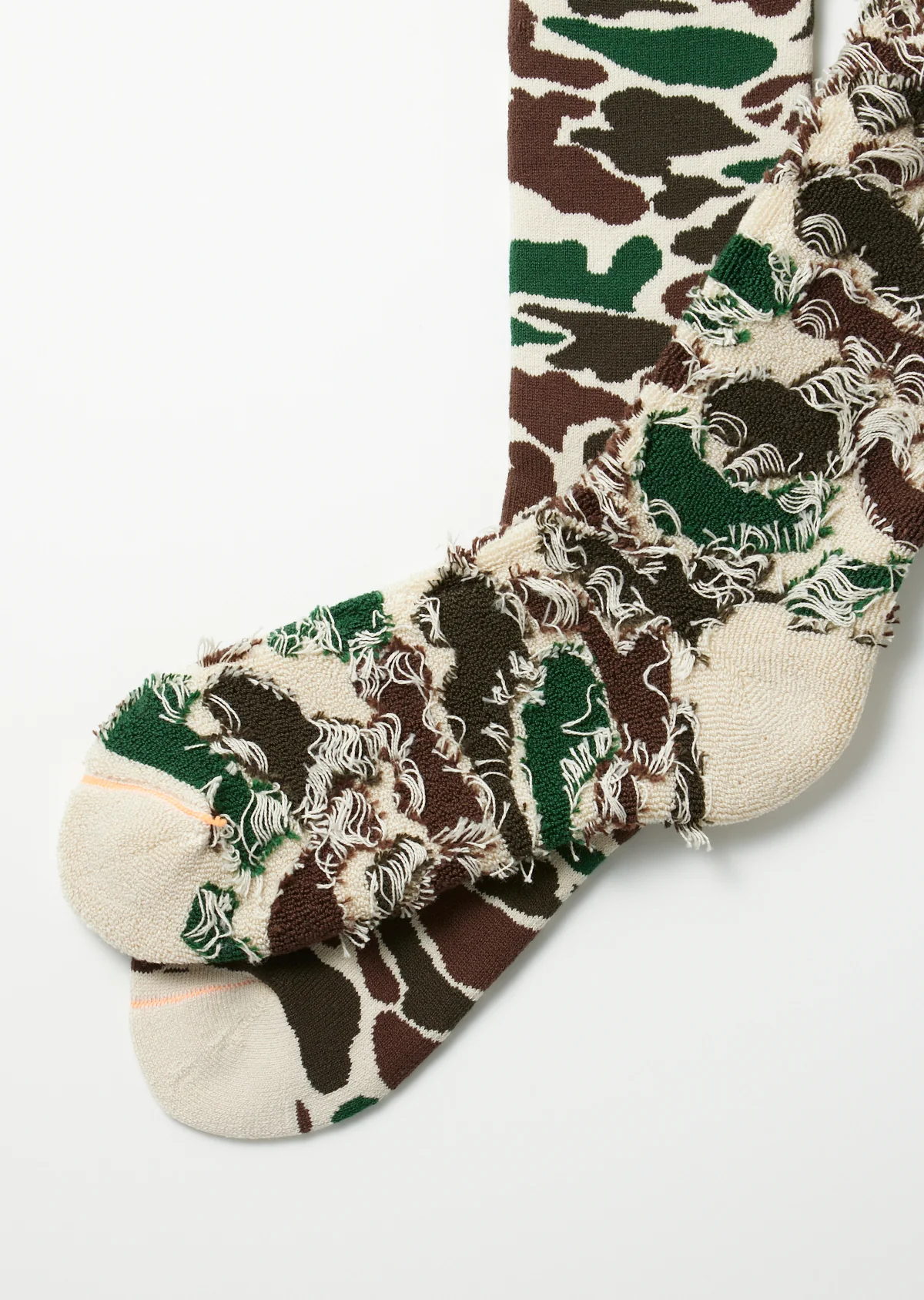 Pile Camo Crew Socks - Ivory - Image 4