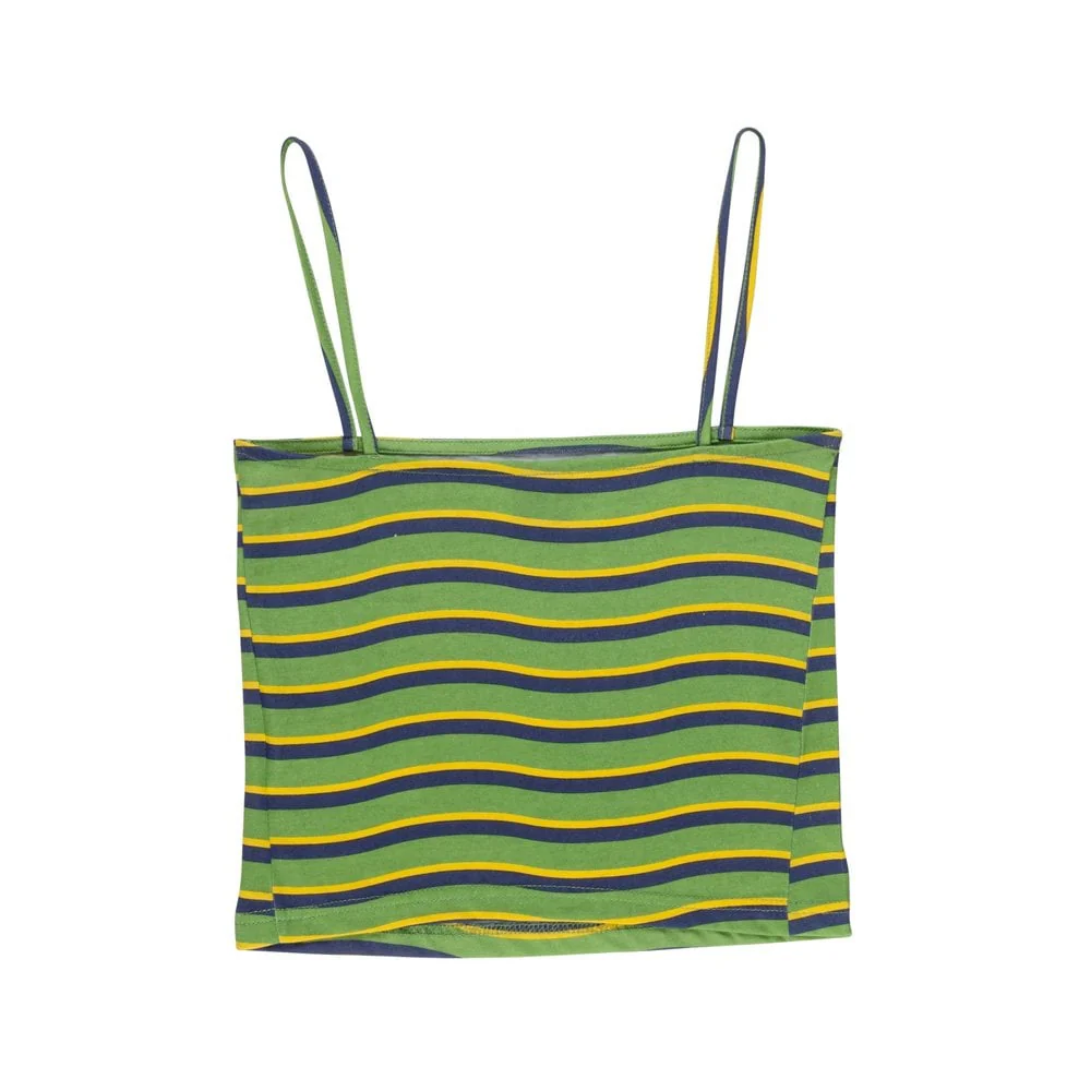 Women's Strip Vest - Apple Wave Stripe - Image 2