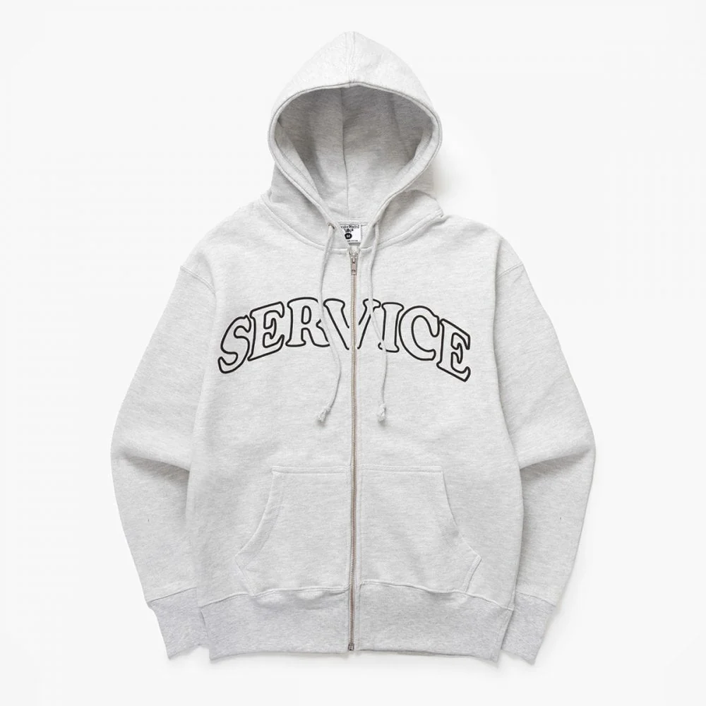 Arch Logo Zip Hoodie - Ash