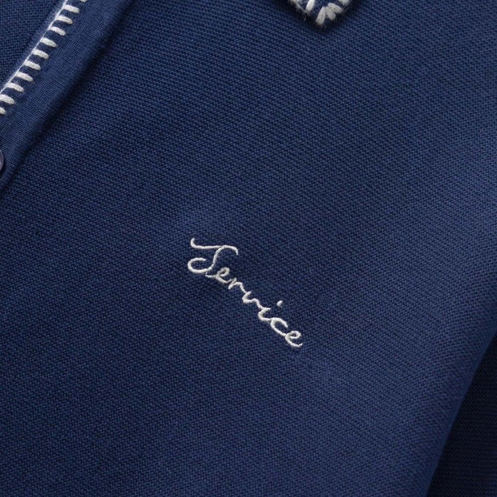 Blanket Stitch Cardigan - Navy - Image 4