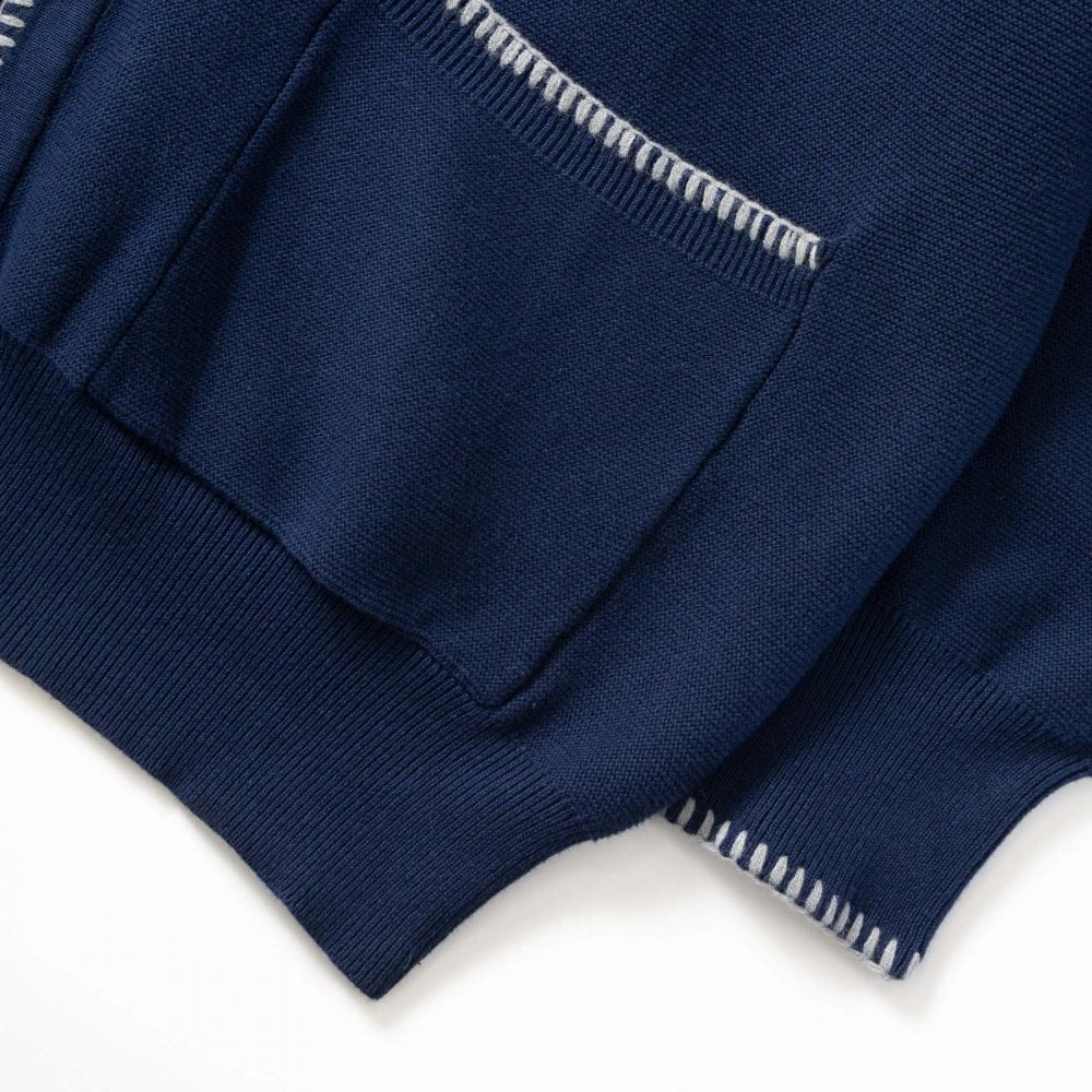 Blanket Stitch Cardigan - Navy - Image 5