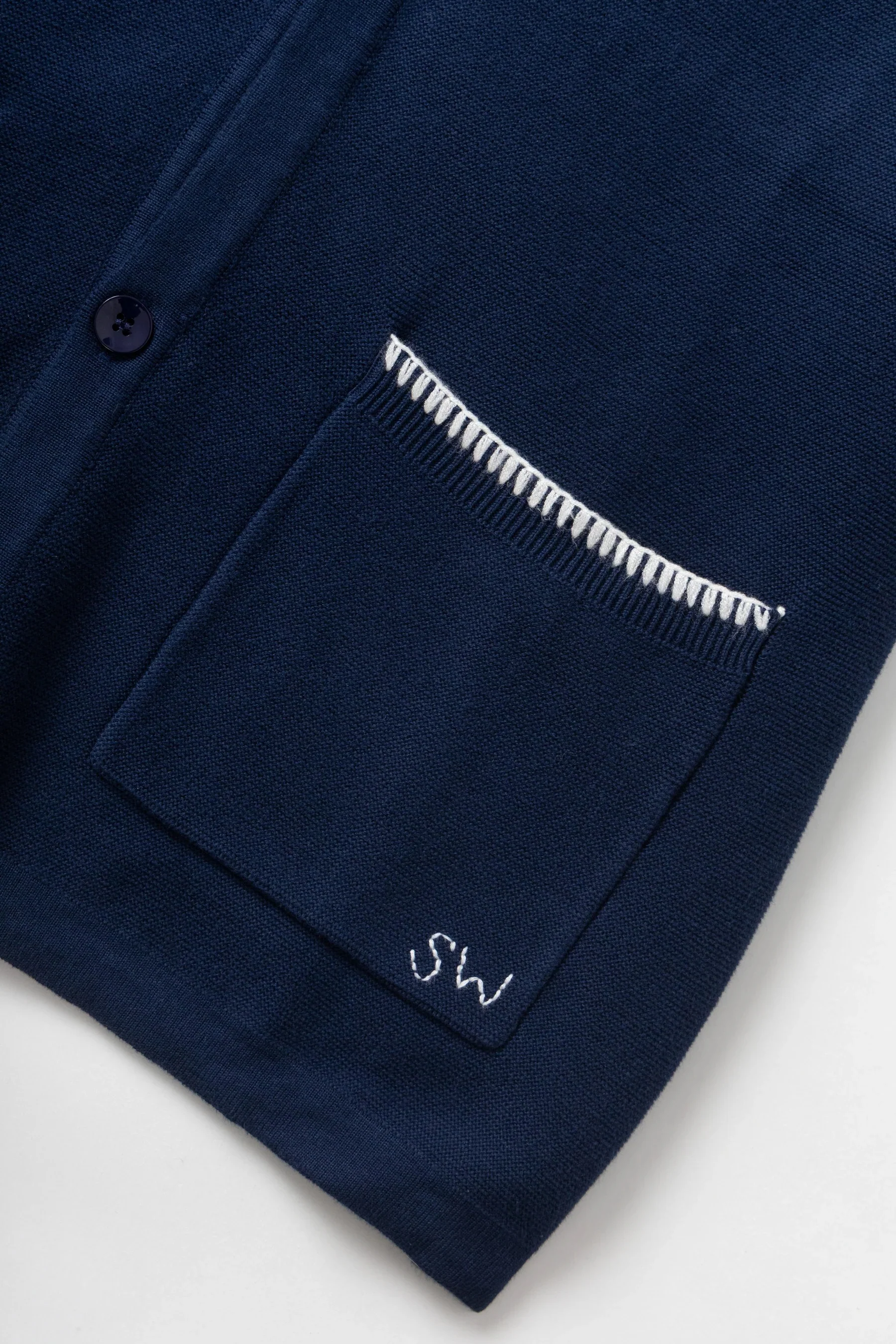 Blanket Stitch Knit - Navy - Image 4