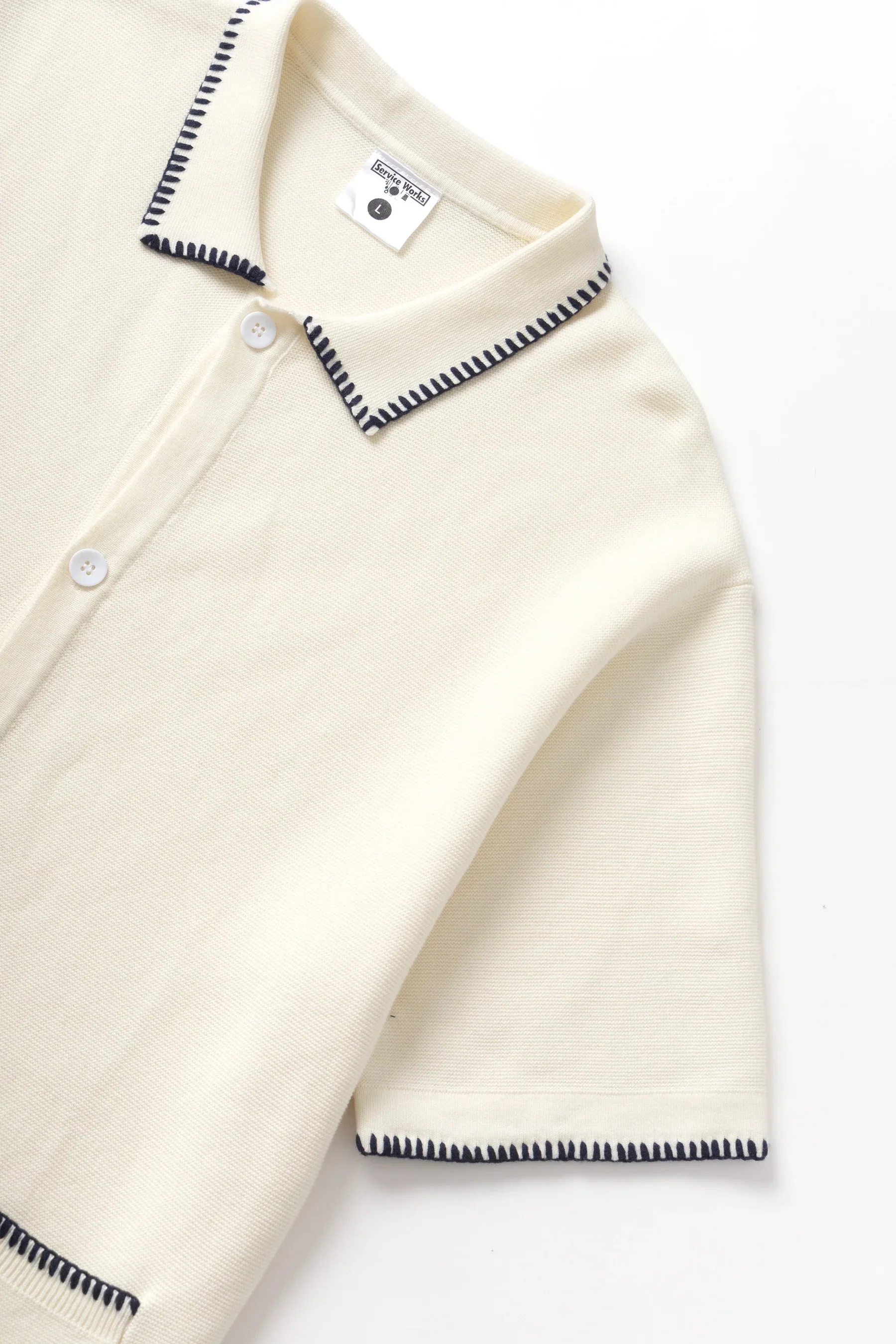 Blanket Stitch Knit - Off White - Image 3