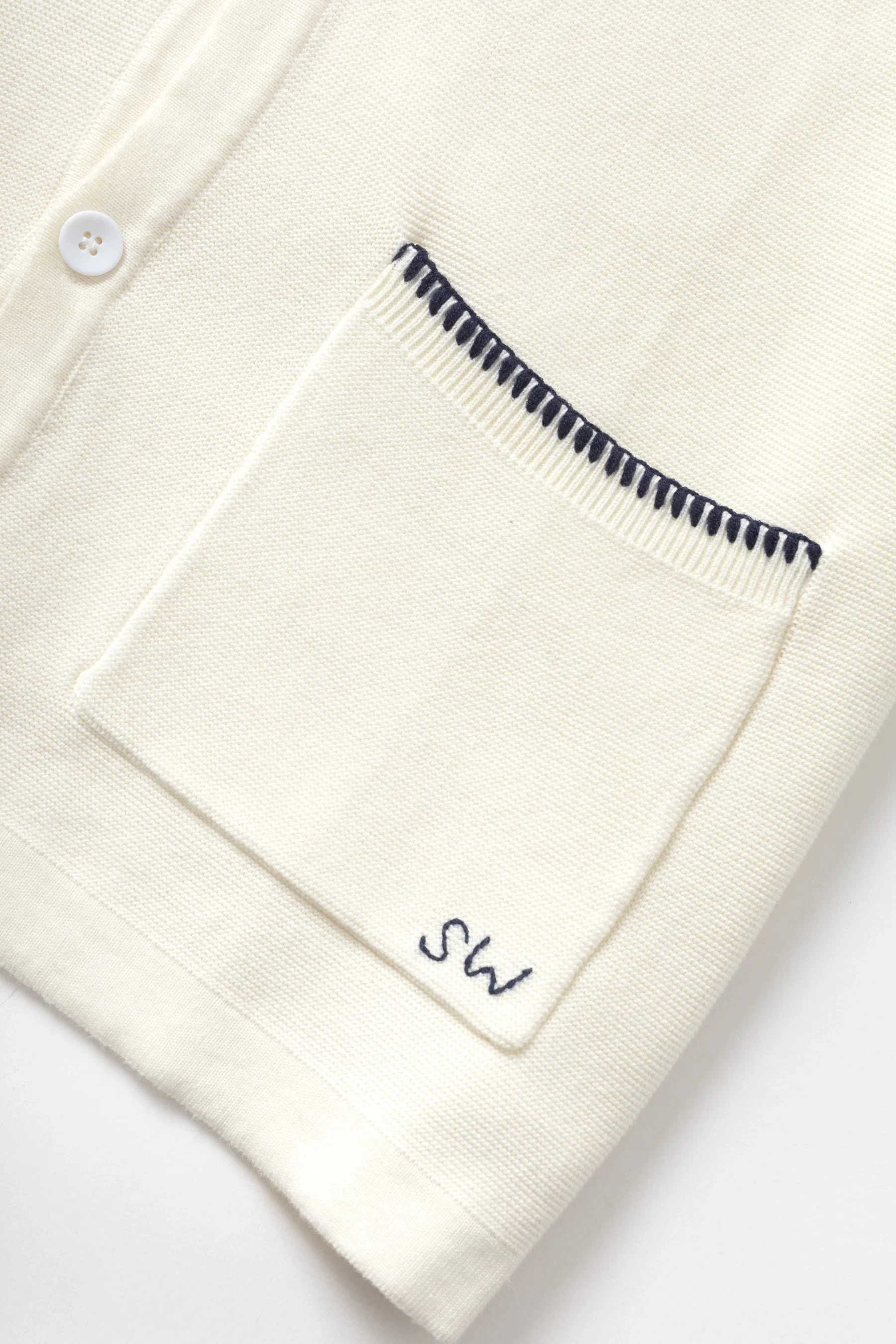 Blanket Stitch Knit - Off White - Image 4