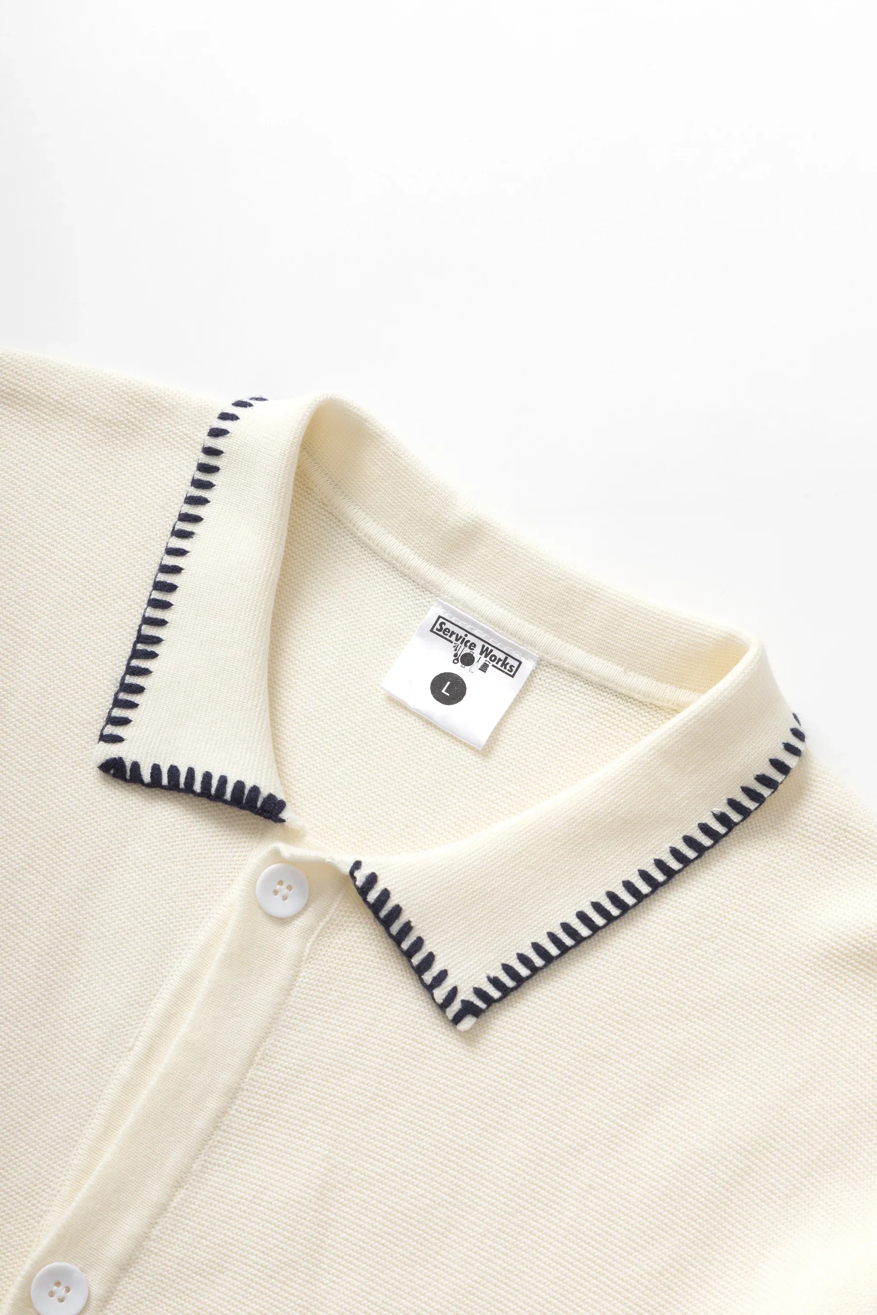 Blanket Stitch Knit - Off White - Image 5