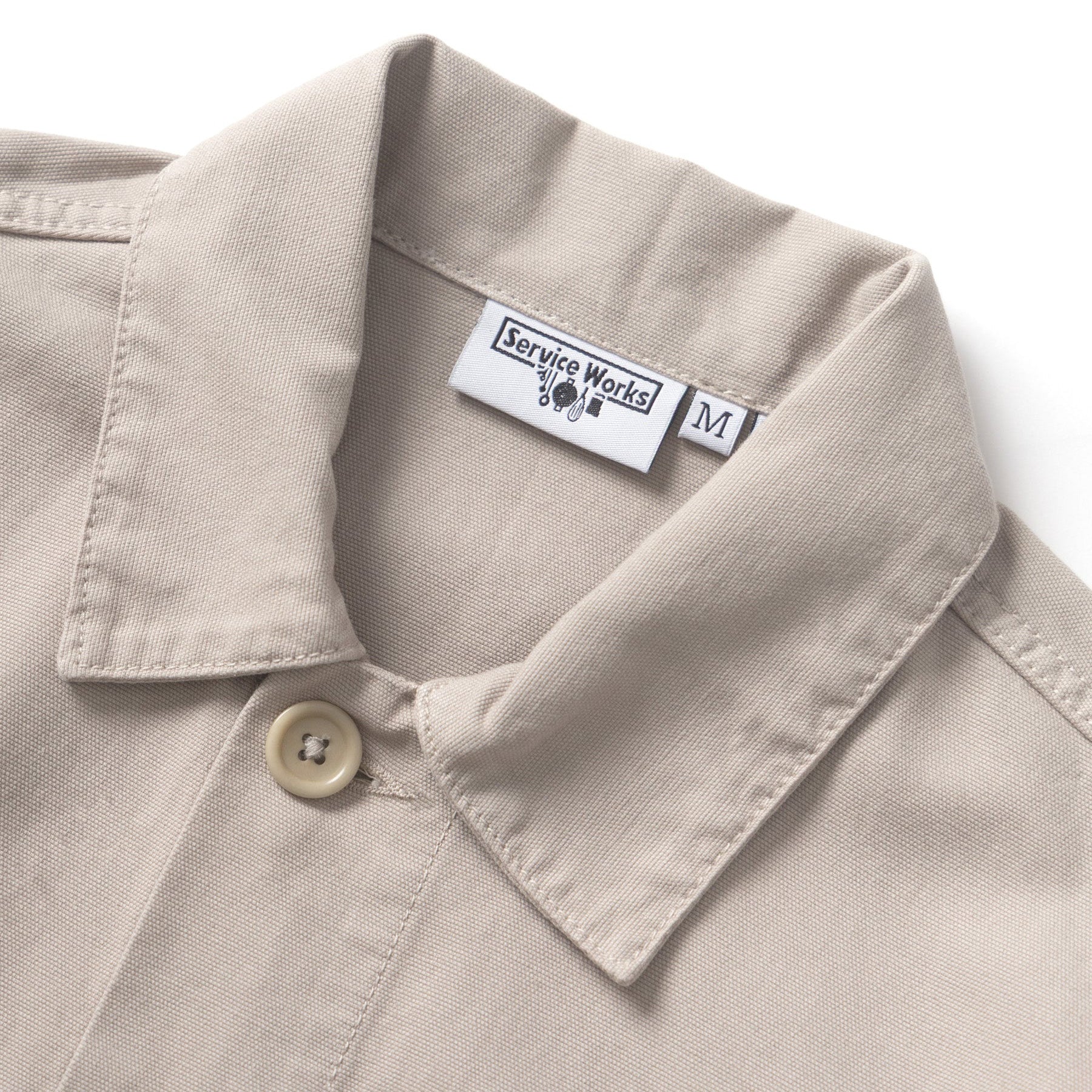 Canvas Chore Shirt - Stone - Image 3
