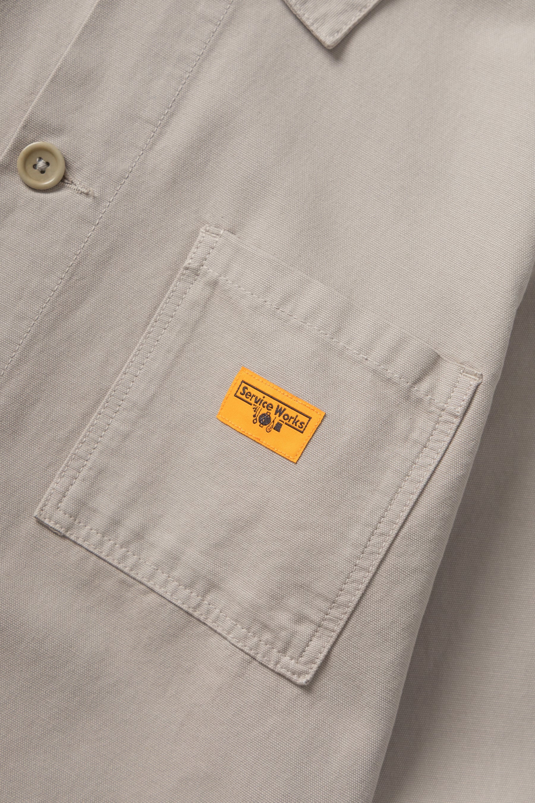 Canvas Chore Shirt - Stone - Image 4
