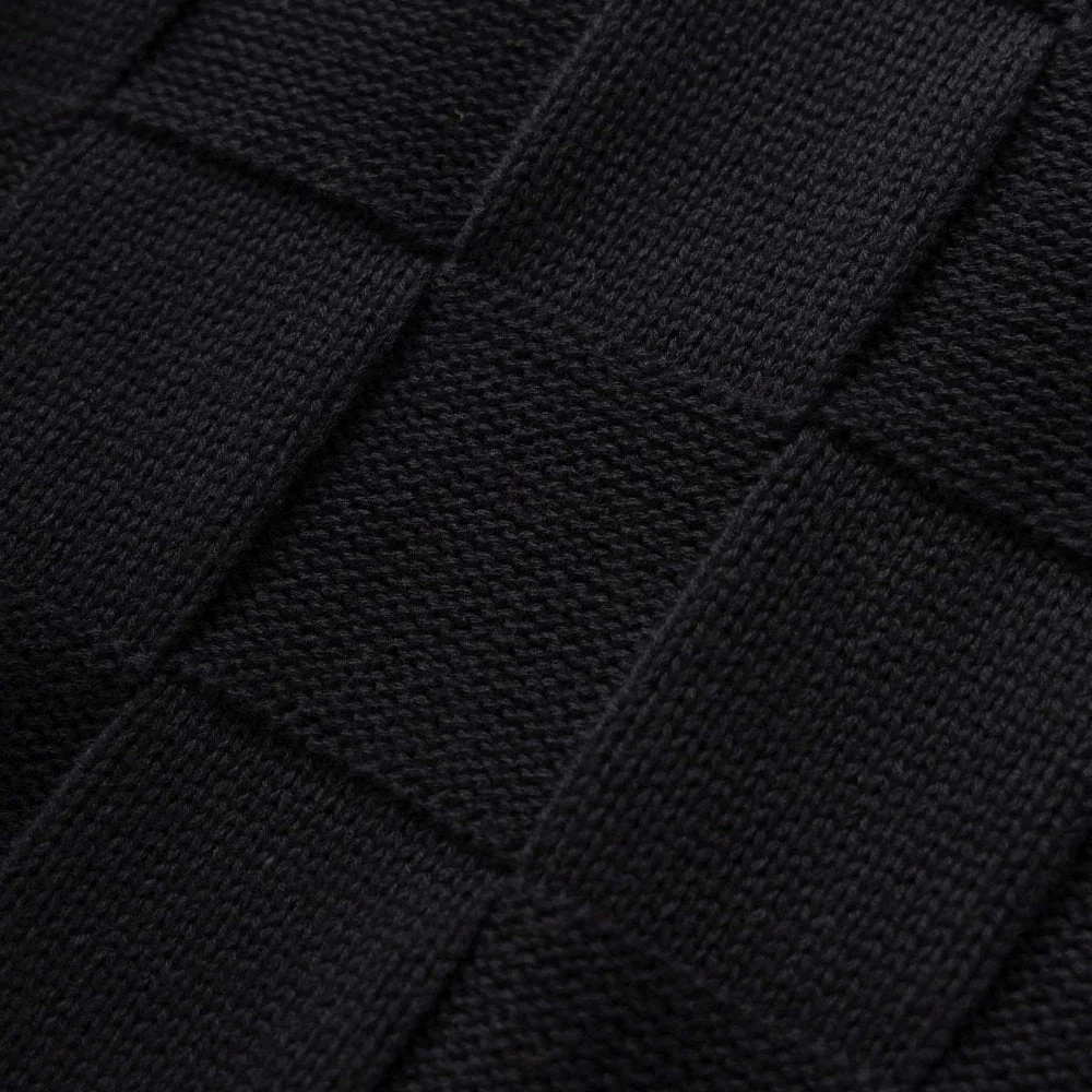 Check Knit Crewneck - Black - Image 3