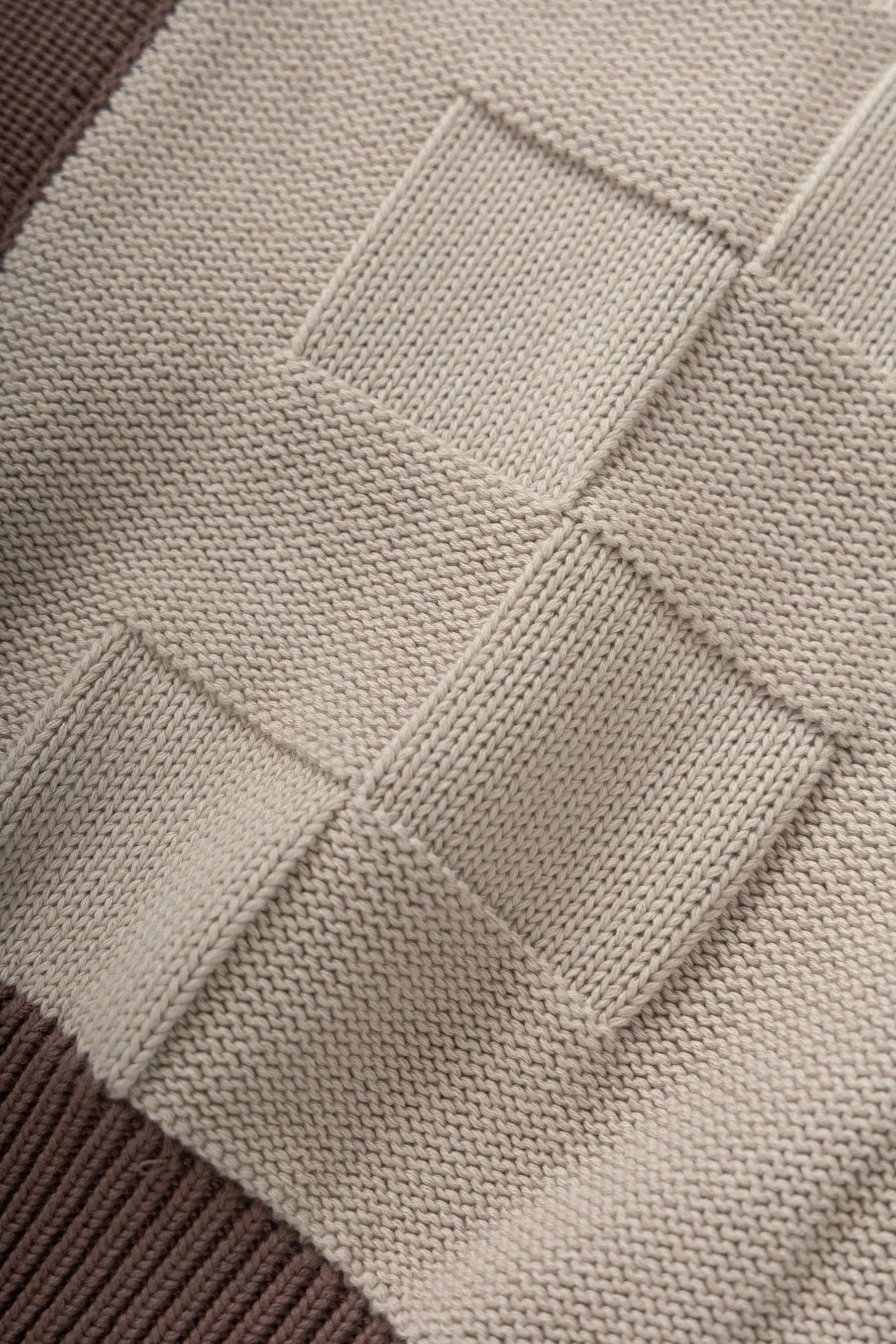Check Panel Cardigan - Mushroom - Image 5