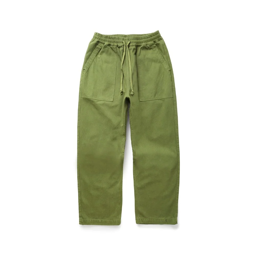 Herringbone Chef Pants - Pesto