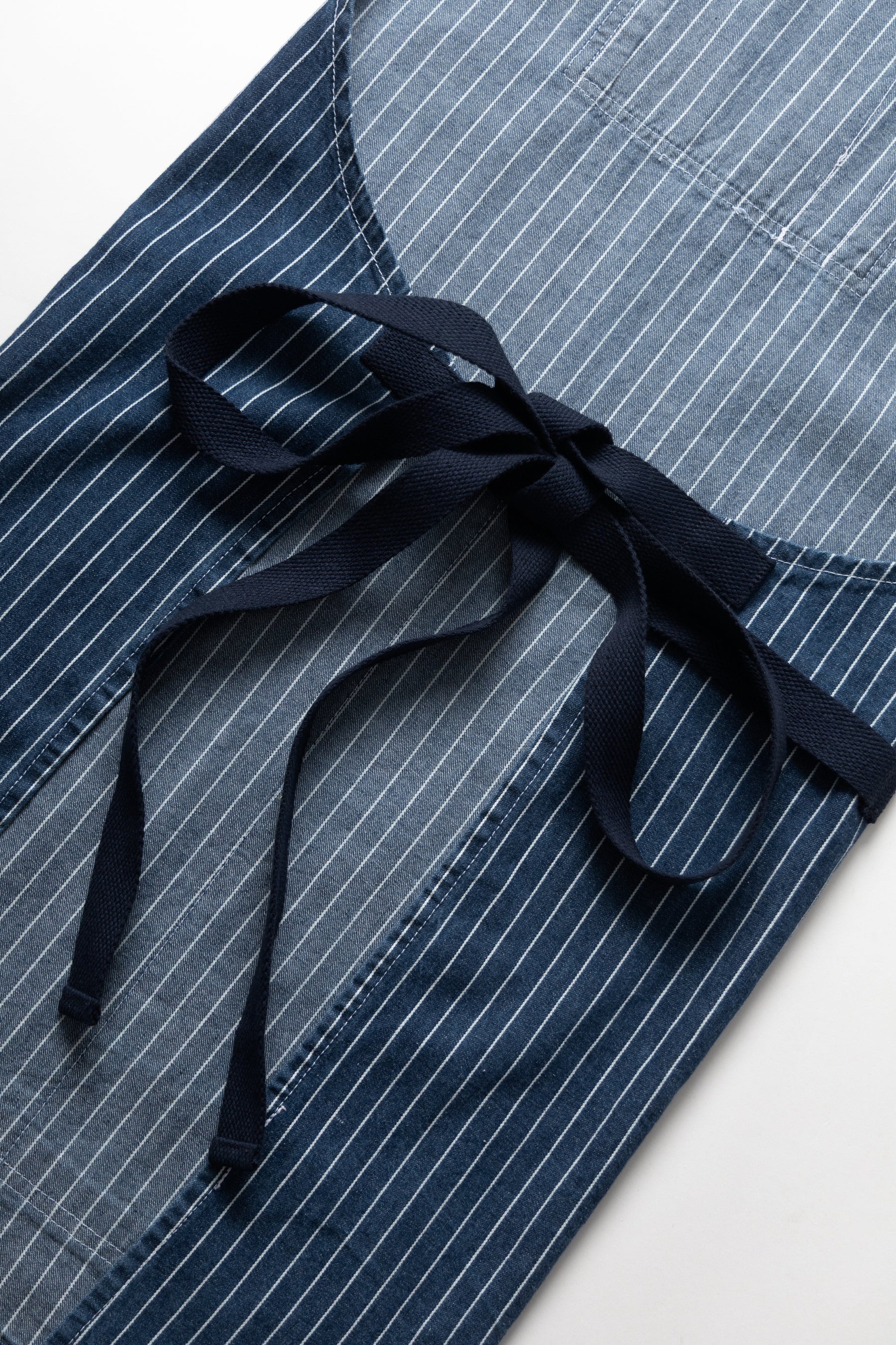 Pinstripe Denim Apron - Indigo - Image 3