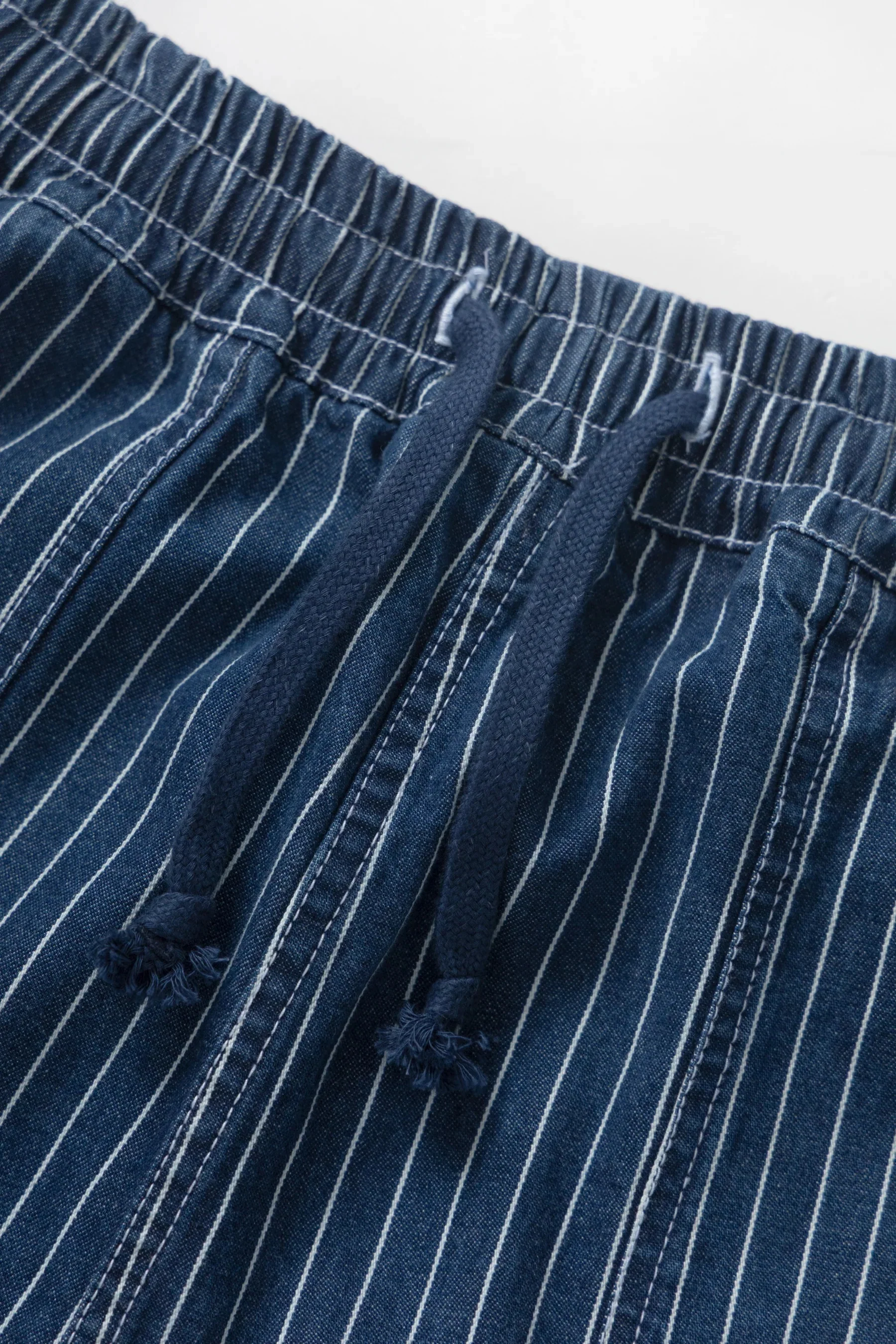 Pinstripe Denim Chef Pants - Indigo - Image 5