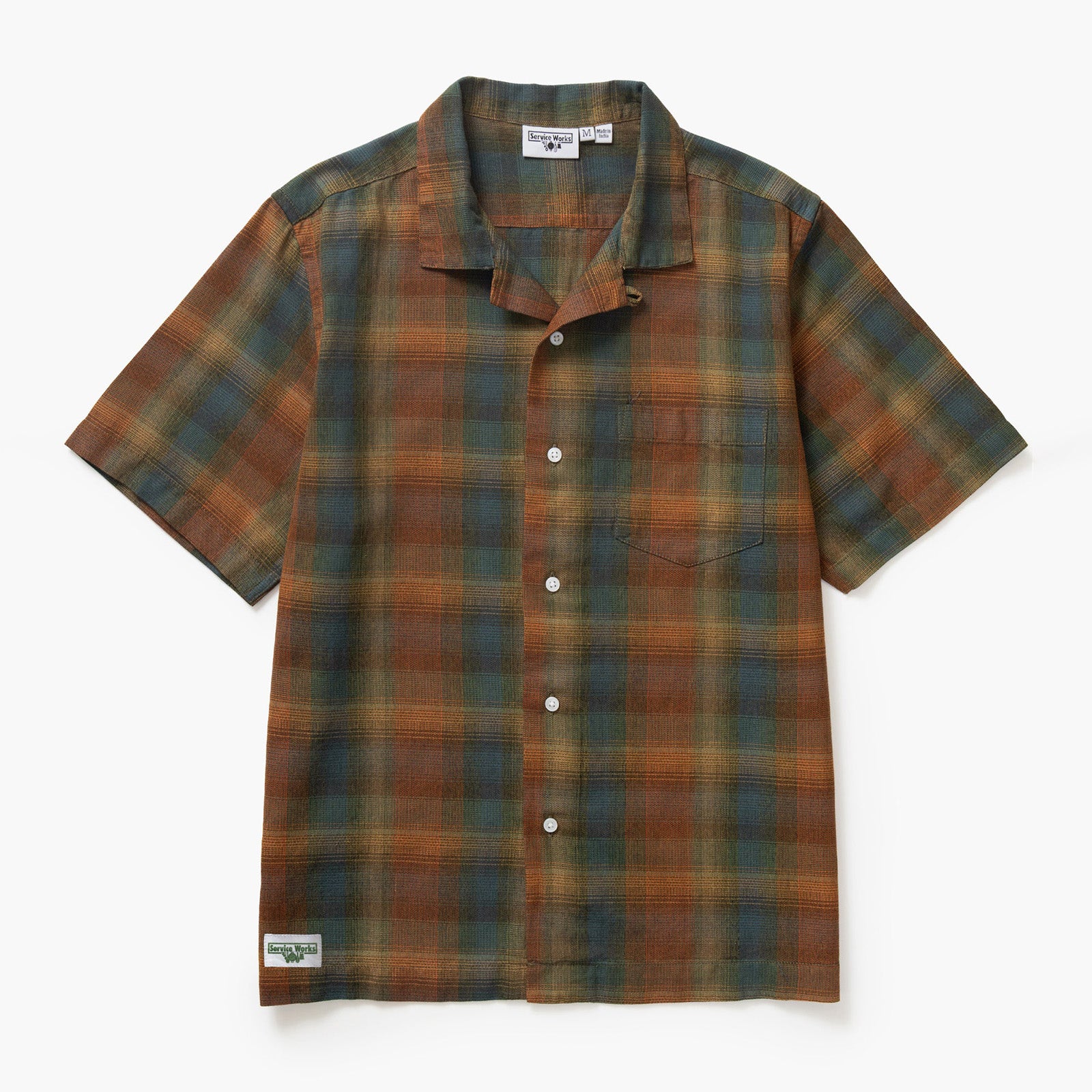 Plaid Resort Shirt - Brown