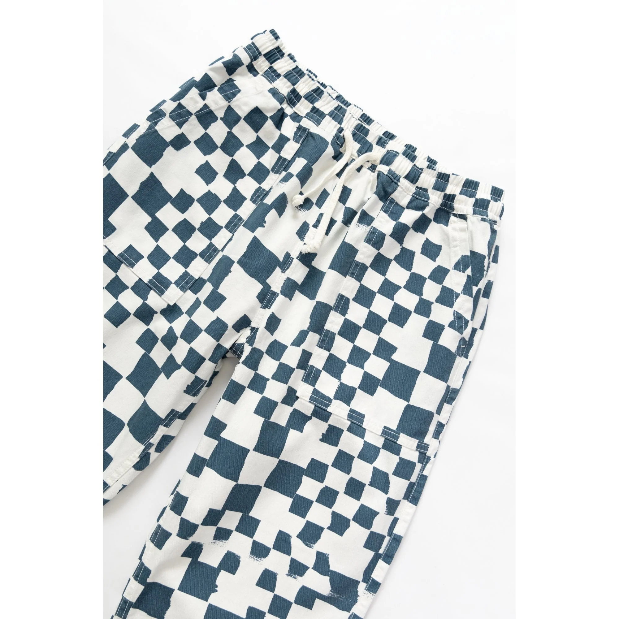 Printed Chef Pant - Teal Checker - Image 3