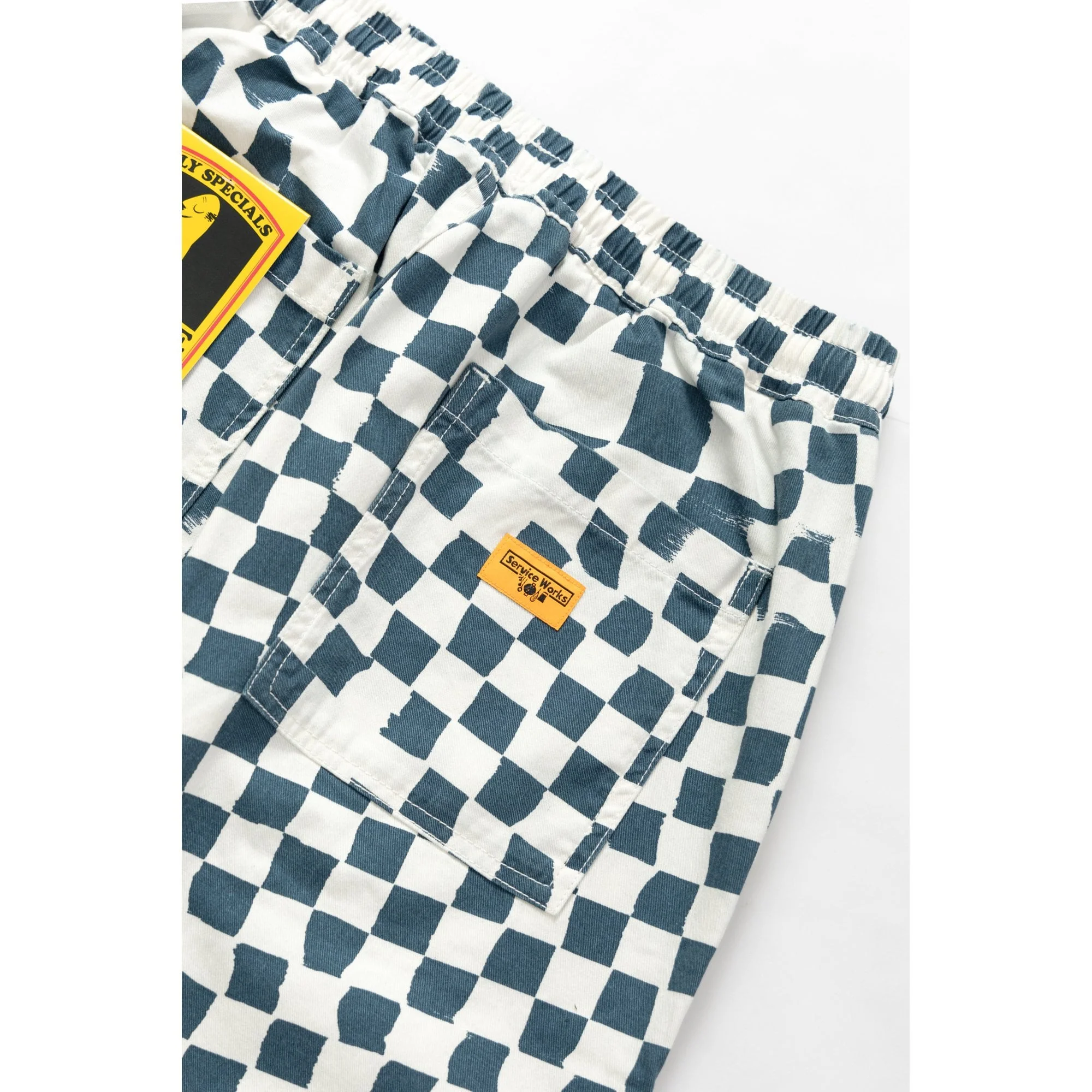 Printed Chef Pant - Teal Checker - Image 4