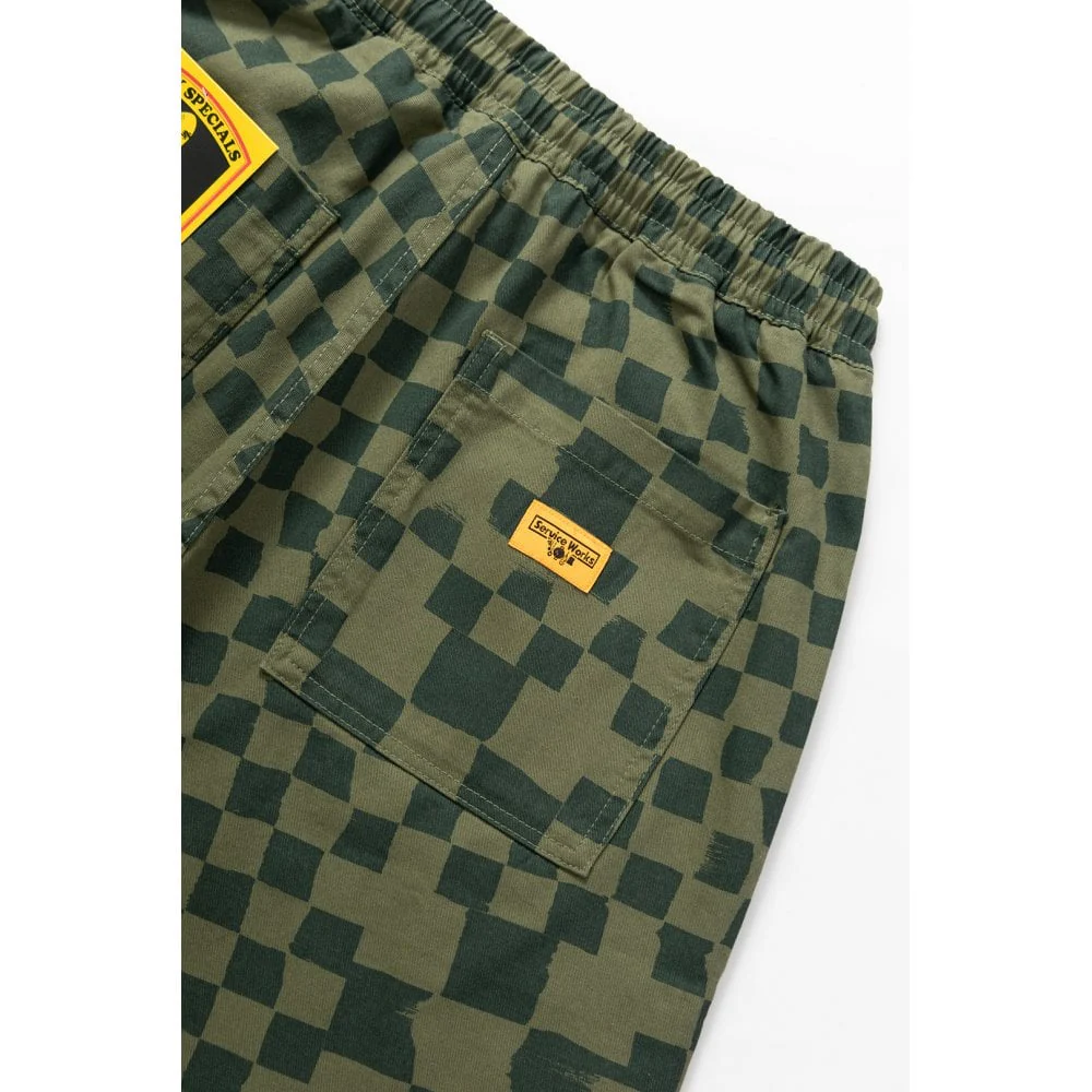 Printed Chef Short - Olive Checker - Image 6