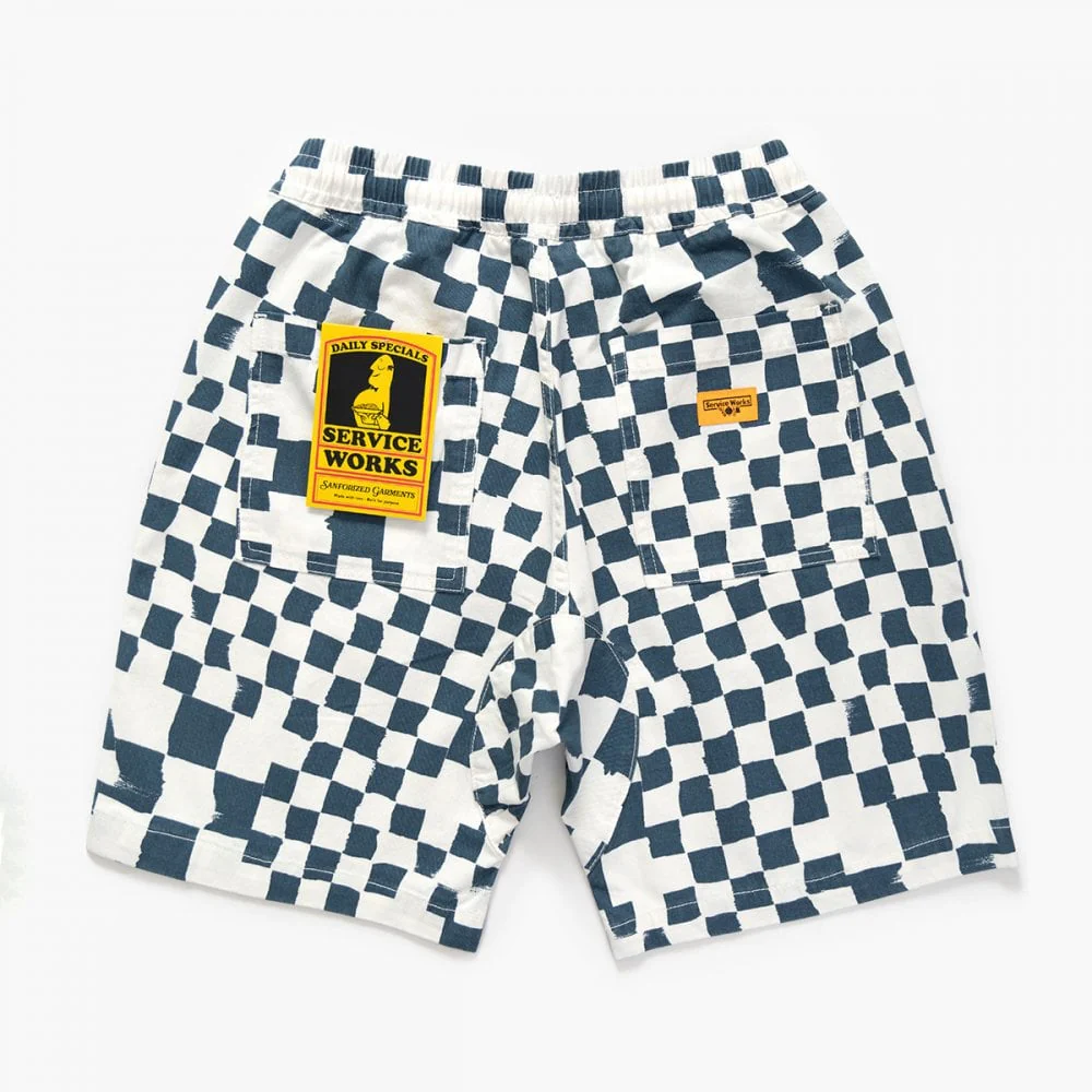 Printed Chef Short - Teal Checker - Image 2